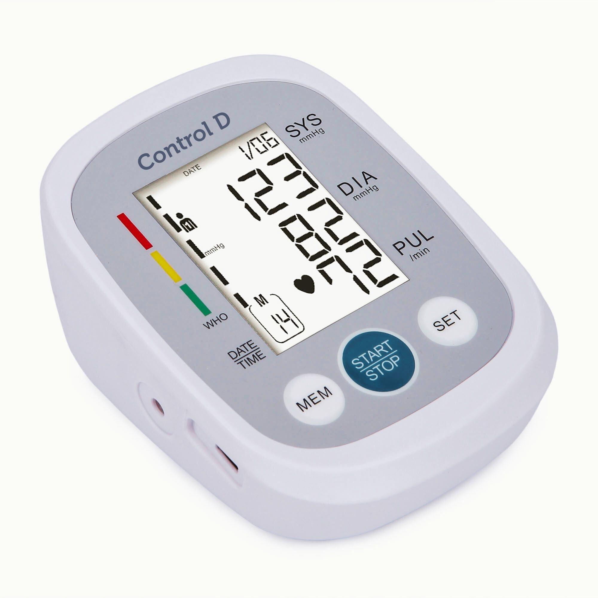 Control D Homely CPort BP Monitor Automatic Accurate Digital Blood Pressure Checking Machine Upper Arm Portable BP Machine (White, Silver)