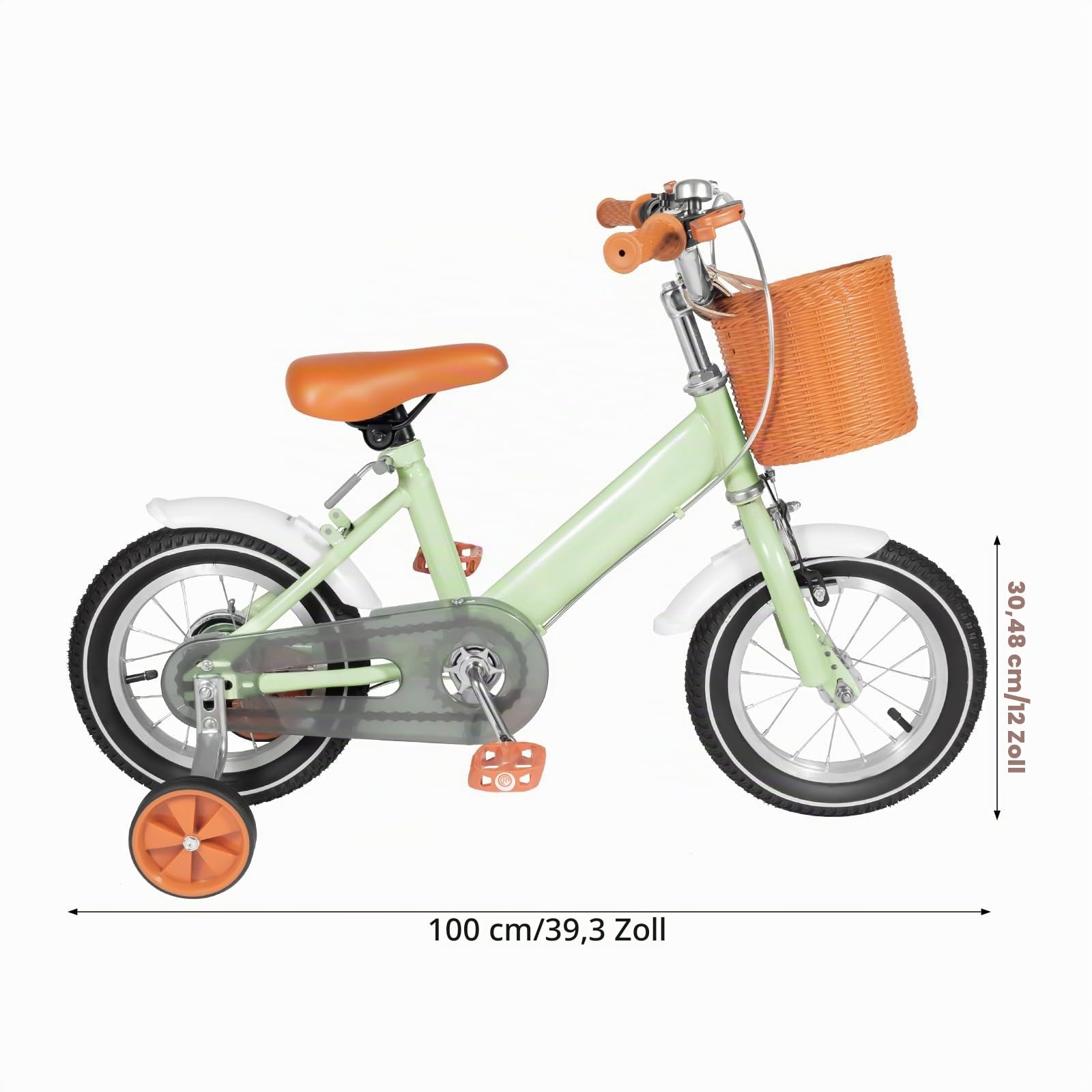 Fahrrad 12 Zoll, Kinderfahrrad Upgraded mit verstellbarem Sitz, Dualbremsen und Stützrädern, Trainingsfahrrad für Jungen & Mädchen, Höhenverstellbarer, Geeignet für Anfänger Fahrer