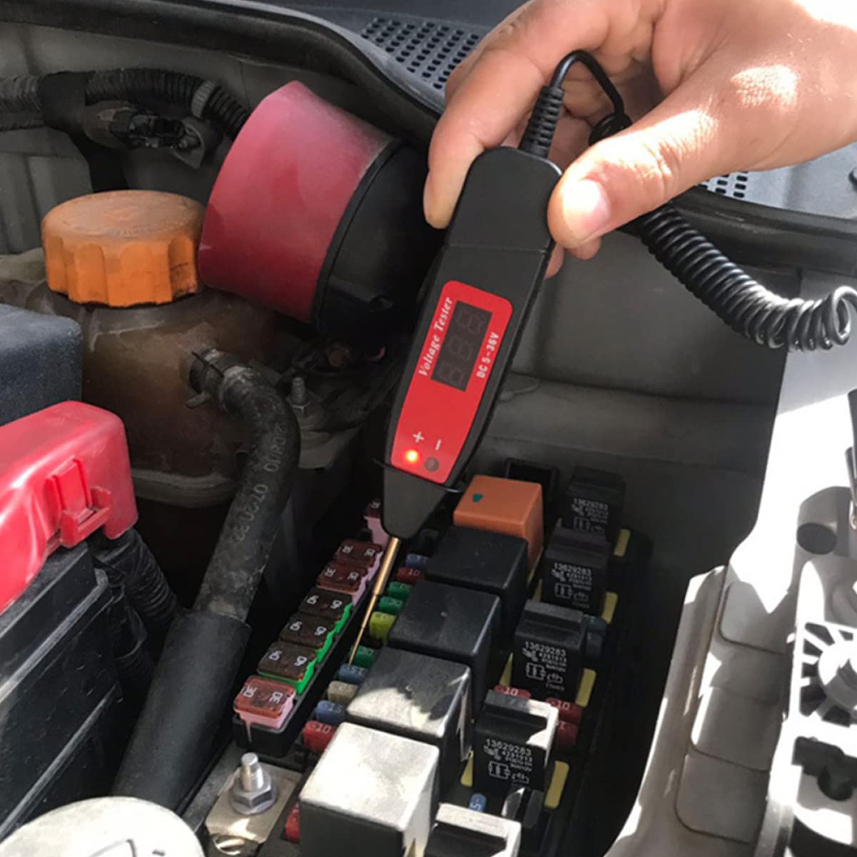 SOLUSTRE 4pièces Testeur De Circuit Numérique Lcd Pour Voiture Stylo Électrique De Détection De Tension Continuité Pour Système Électrique Automobile