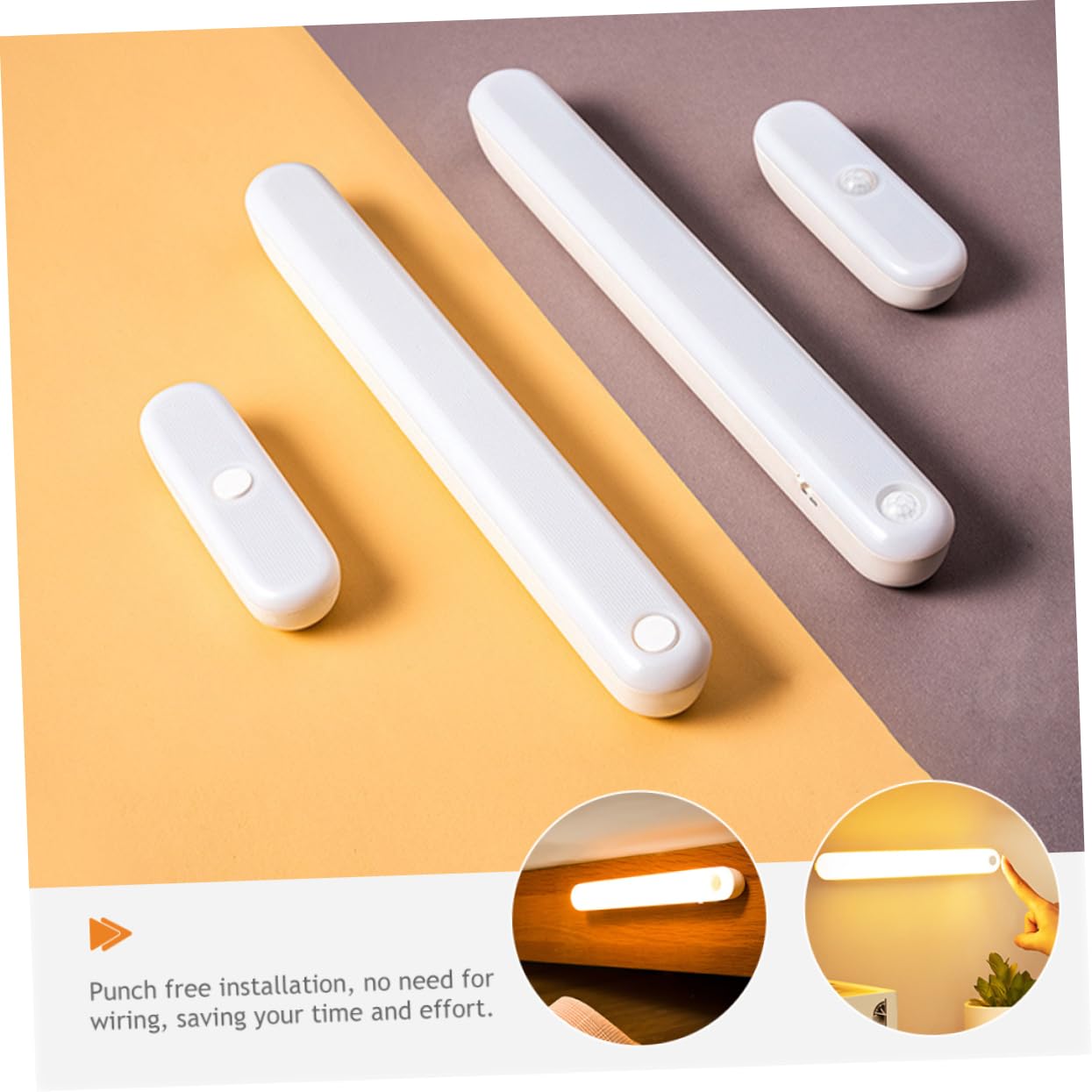 QYYZTQY Lampada da Allattamento Luce Notturna Portatile Batteria al Litio Luci notturne a LED Bianche sensibili alla Luce per armadietti per Bambini