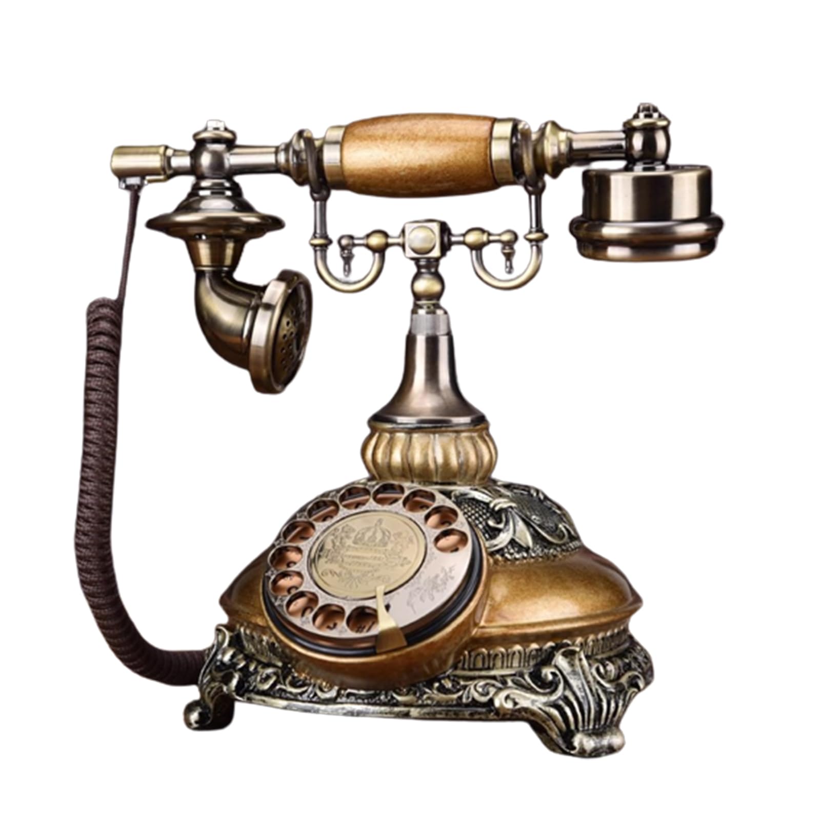 HJMMWT Telefon przewodowy z wybieraniem retro. Zabytkowy telefon stacjonarny. Vintage Home Office