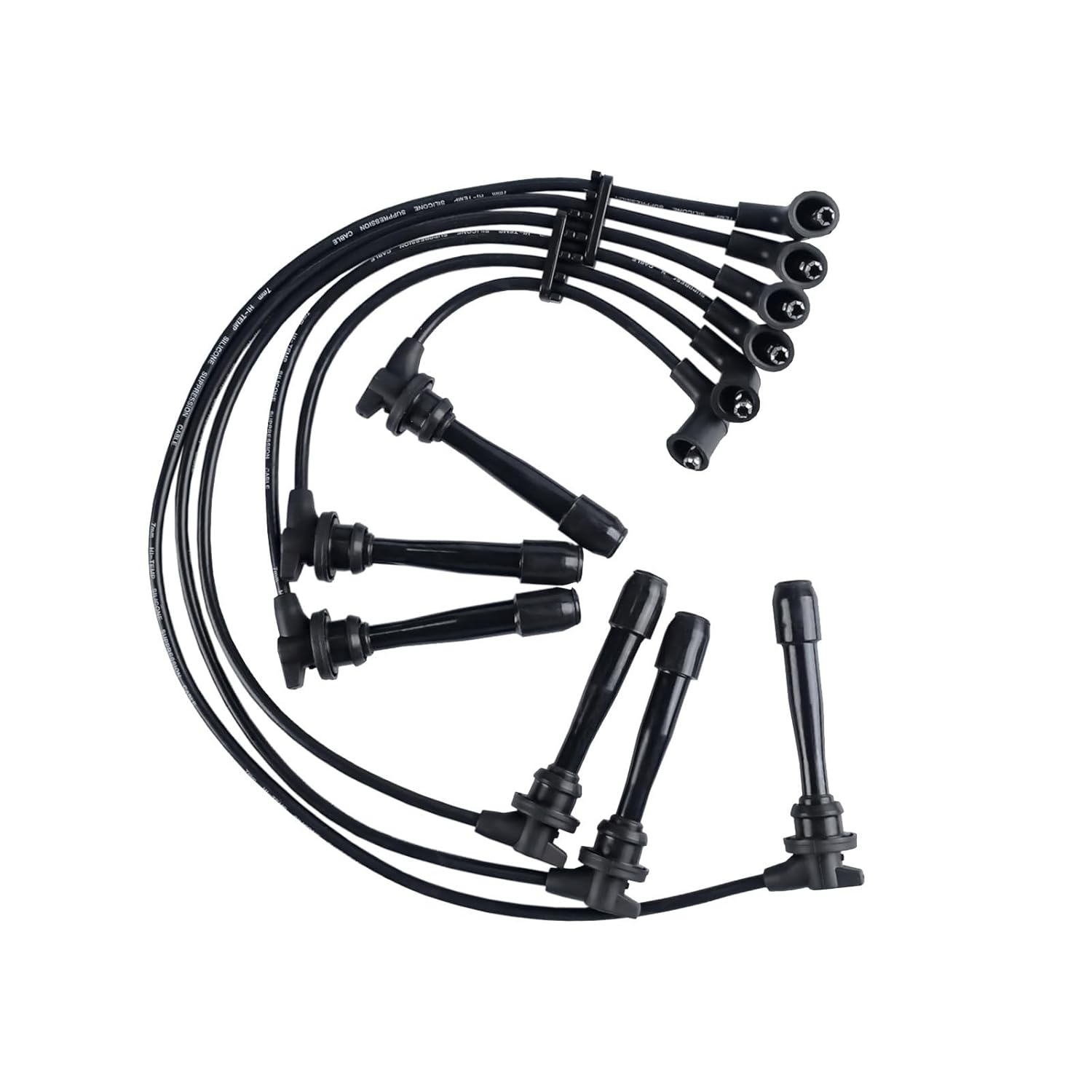 Set of 6 PCS Spark Plugs Wire Set 671-6263 6696 52030 RC-FDZ089 4L5Z12259A WR6083 Compatible with 2004 2005 2006 2007 2008 Ford Ranger 2003 2004 2005 2006 2007 2008 Mazda B3000 V6 3.0L