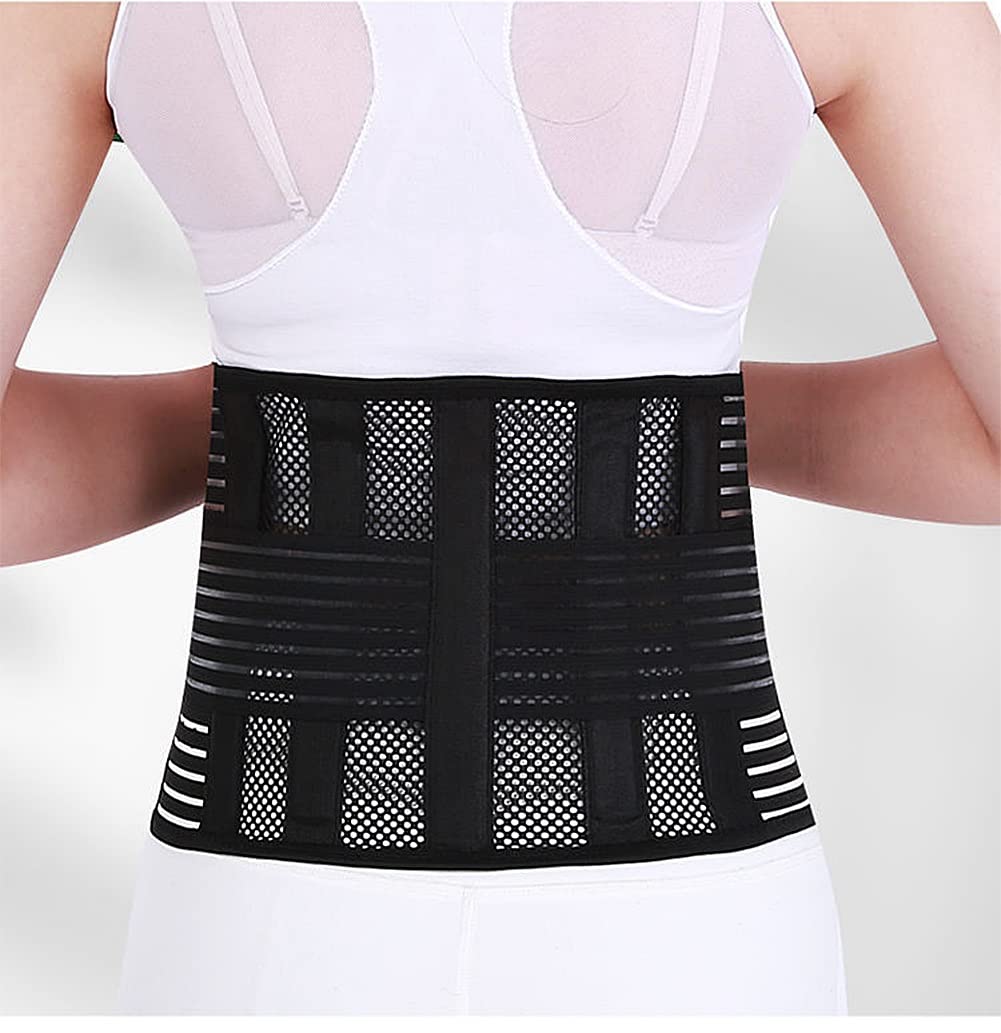Protection Lombaire, Maille Respirante avec Baleines réglables Le Travail d'été la(Black,XL/X-Large)