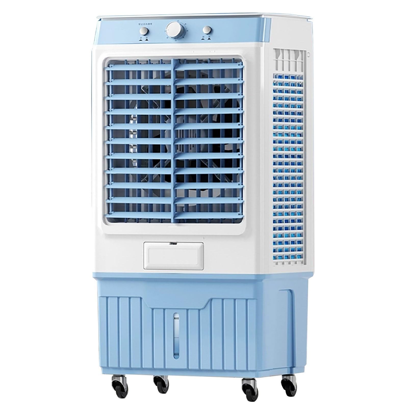 asdchZen Commercial Evaporative Air Cooler Fan, 45L Swamp Cooler, 3-In-1 Air Conditioning Fan, 3 Speeds, 120°Oscillation, For Garage, Yard