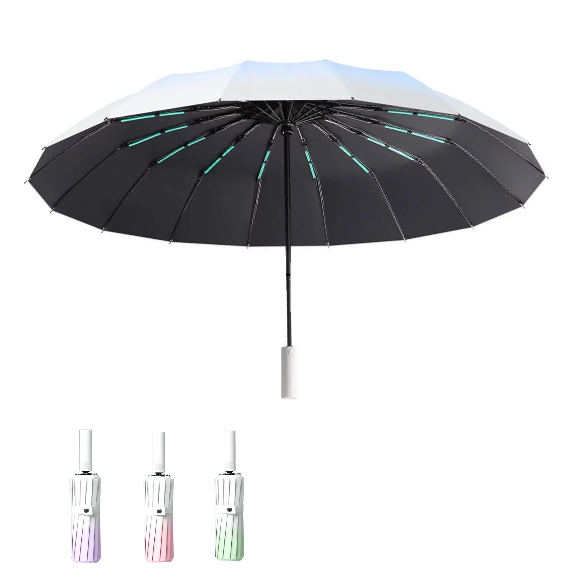Gradient Automatic Umbrella – Windproof and UV-Resistant Foldable Umbrella with One-Button Auto Open Close, Sturdy Frame, Compact and Travel-Friendly-image-40