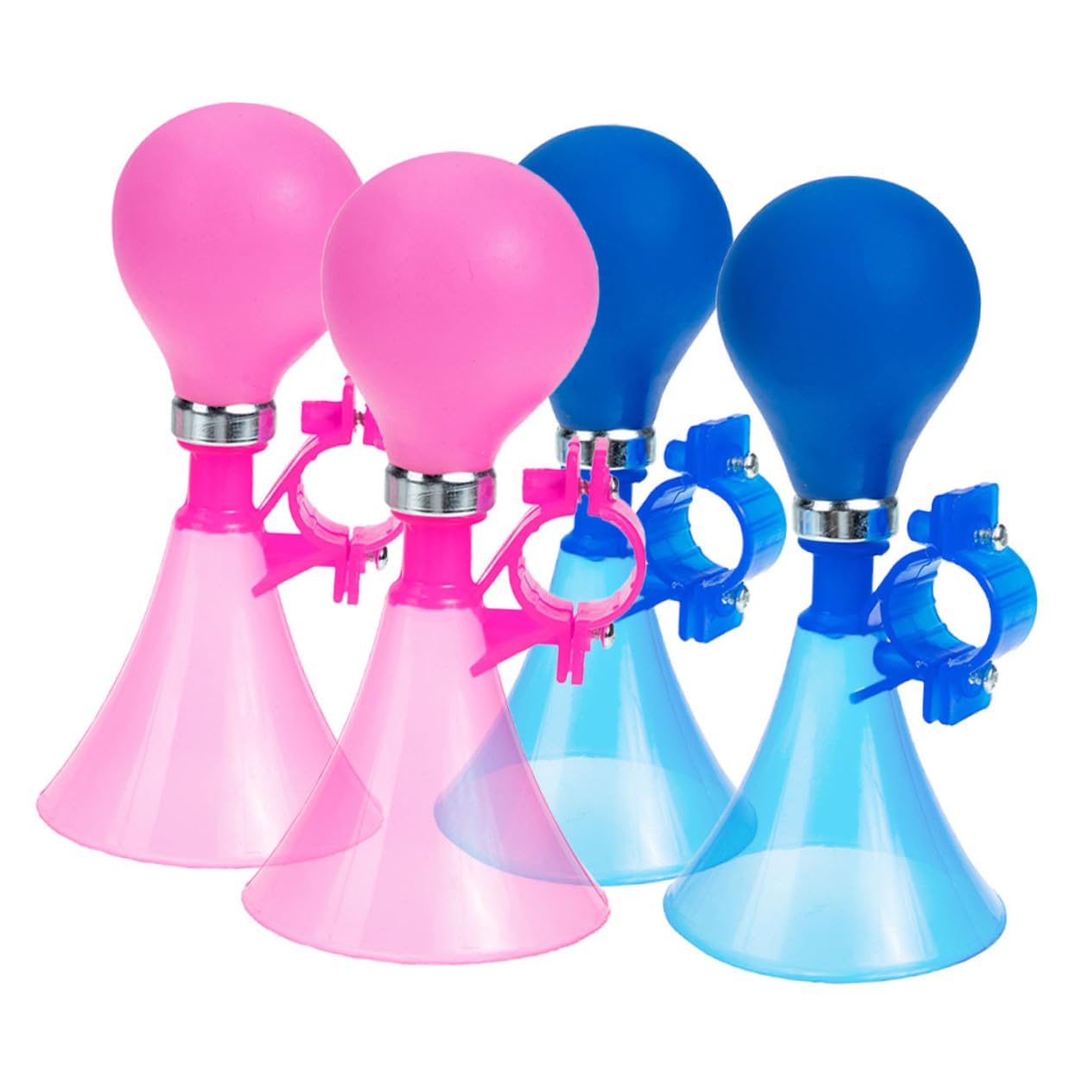 Mikikit 4pcs Bicycle Horn Loud Sound Bike Accessories Easy Handlebar Attachment Stylish Retro Design Safe Cycling for Boys