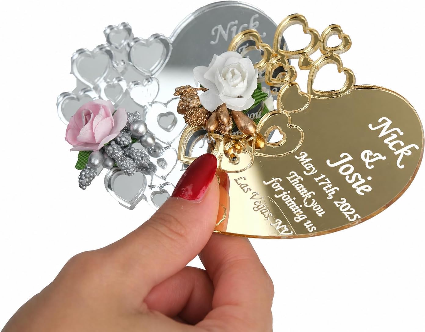 Wedding Magnet for Guests Bulk 100 - Hearth Favors Magnet - Wedding Favors and Party Magnets - Pack of 10-300 - Birthday and Party Magnets - Personalized Favor Magnet - Wedding Favors - Party Favors