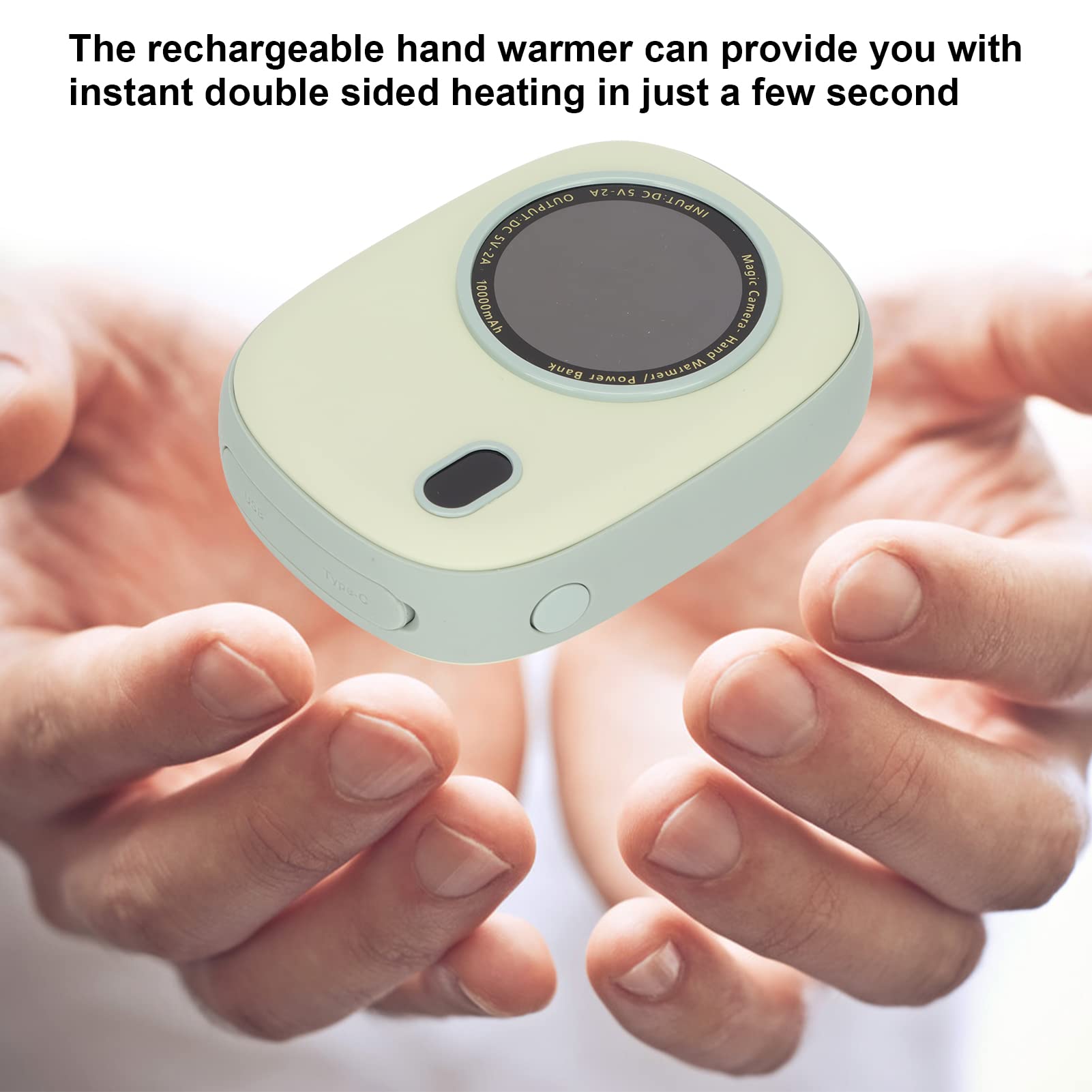 Handwärmer Wiederaufladbar, 2-in-1-Mini-Elektro-Handwärmer, Wiederverwendbar, Langlebige Heiz-Handwärmer, Outdoor/Innen/Arbeit/Lernen/Camping/Jagd/Schmerzlinderung/warme Geschenke Für Männer(#1)