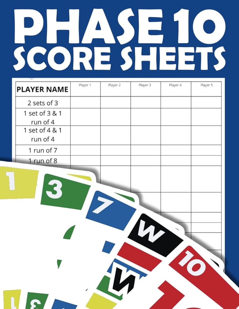 Phase 10 Score Sheets: Track Your Wins and Master the Game: AKB Pb.: Books - Amazon.com phase-10-score-sheets-track-your-wins-and-master-the-game-akb-pb-books-amazon-com