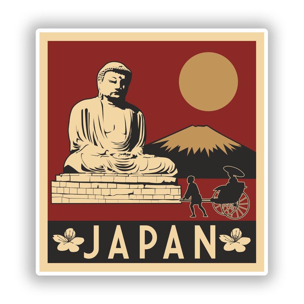 Destinationvinyl Multi 2 X 15Cm/150Mm Japan Vinyl Stickers Travel Luggage #10594