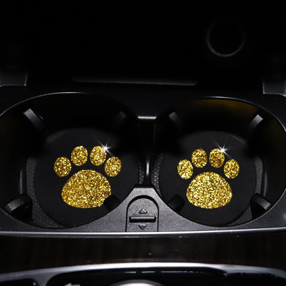 4 Sottobicchieri Auto A Forma Di Zampa Di Cane - Antiscivolo, Insonorizzati, Ecologici In Lattice Per Jeep Wrangler JL - 2