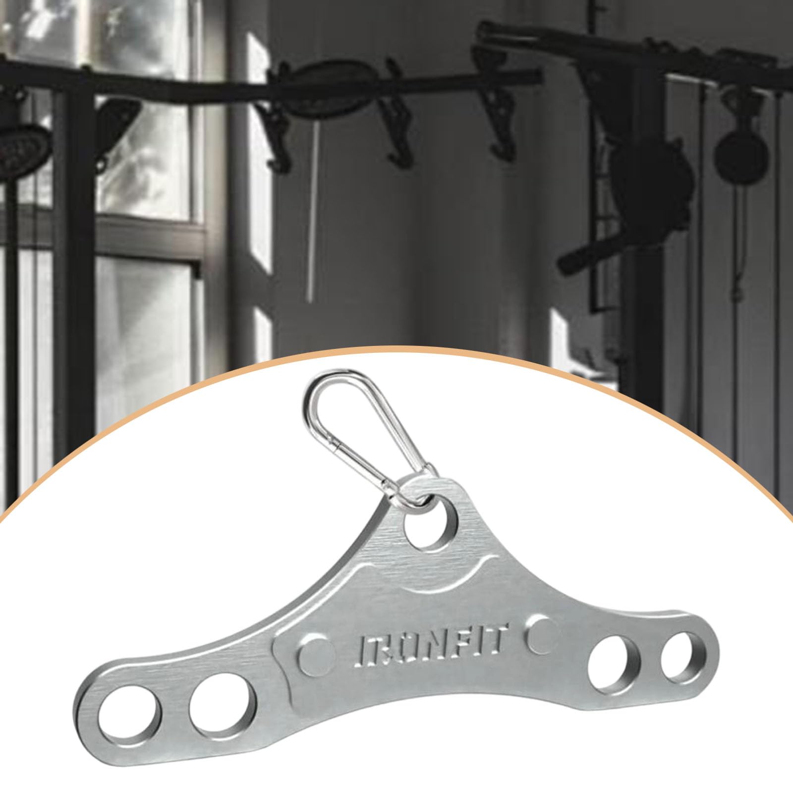 Gralara Piastra Adattatriceda da Singola Puleggia in Acciaio Inossidabile 304 da 8 Mm, Adattatore Semplice per Puleggia da Fitness di Un Design a Doppia Uscita per Pulldown LAT, Tricipiti, Bicipiti