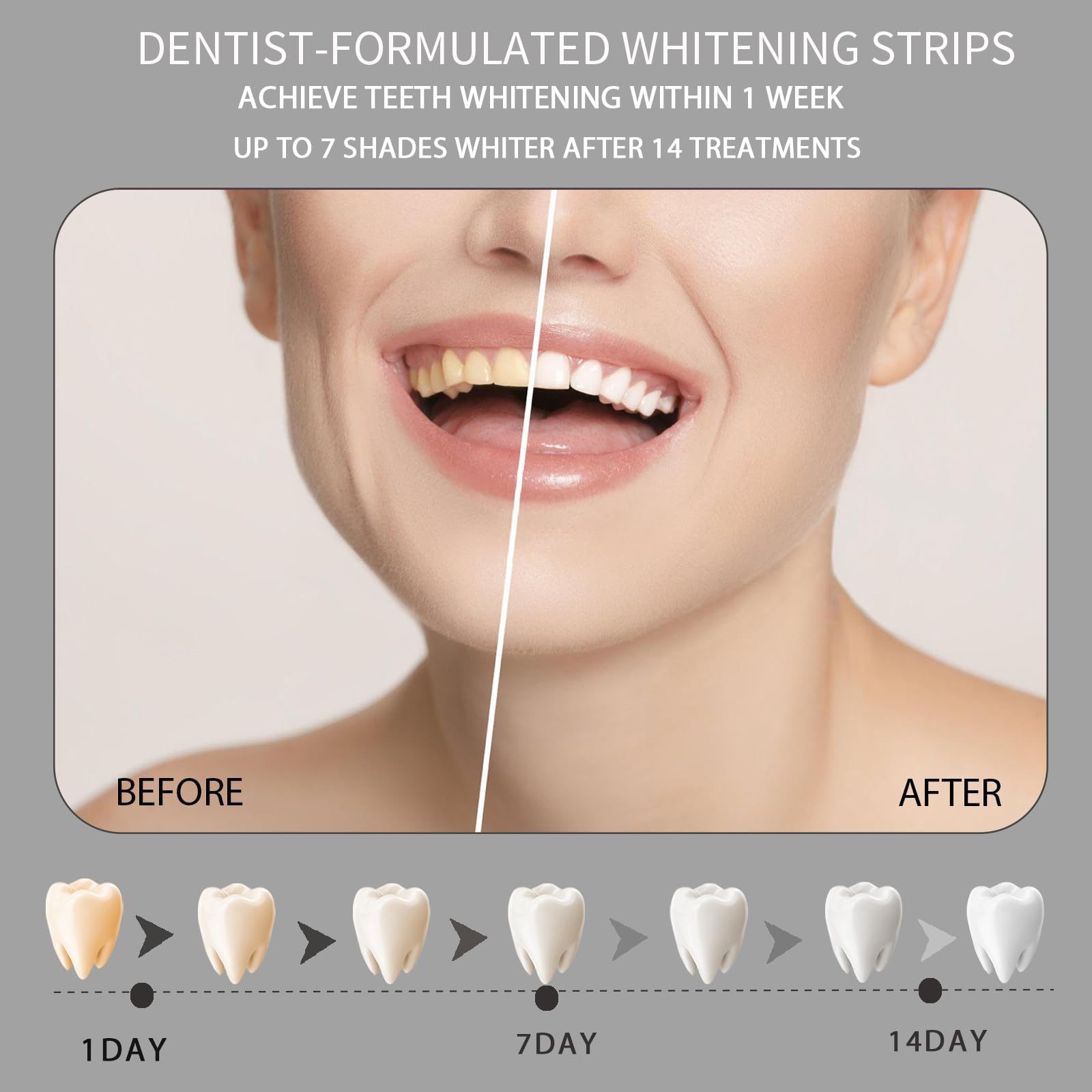 Strisce sbiancanti denti 28 applicazioni,di bambù del carbone di legna sbiancamento dei denti strisce,Sbiancamento Senza Danni,Teeth Whitening Strips, pulizia