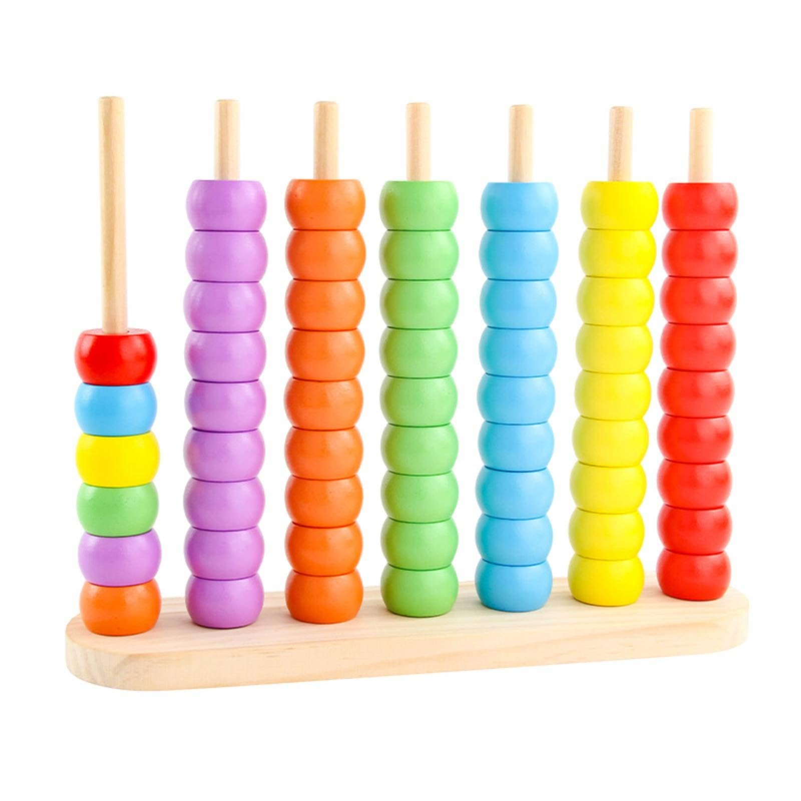 Boulier en Bois Mathématique Boulier avec Tiges Coloré pour Enfants, Bébés, Maison, Maternelle