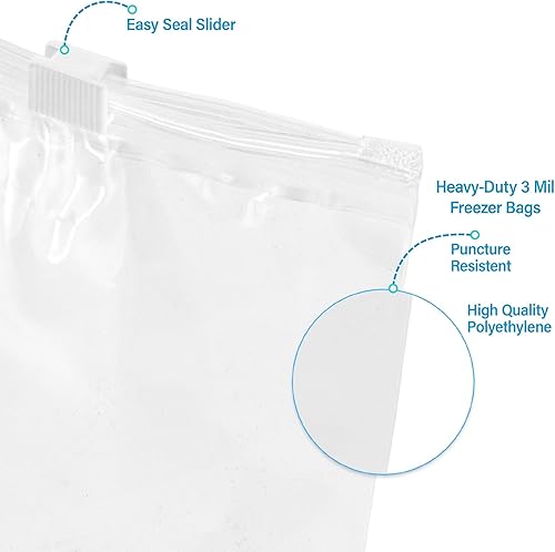 Miniatura 4 de GPI - Bolsas de almacenamiento de alimentos con cremallera deslizante, 8 x 10 pulgadas, 3 mil, resistentes, fuertes y duraderas para almacenamiento