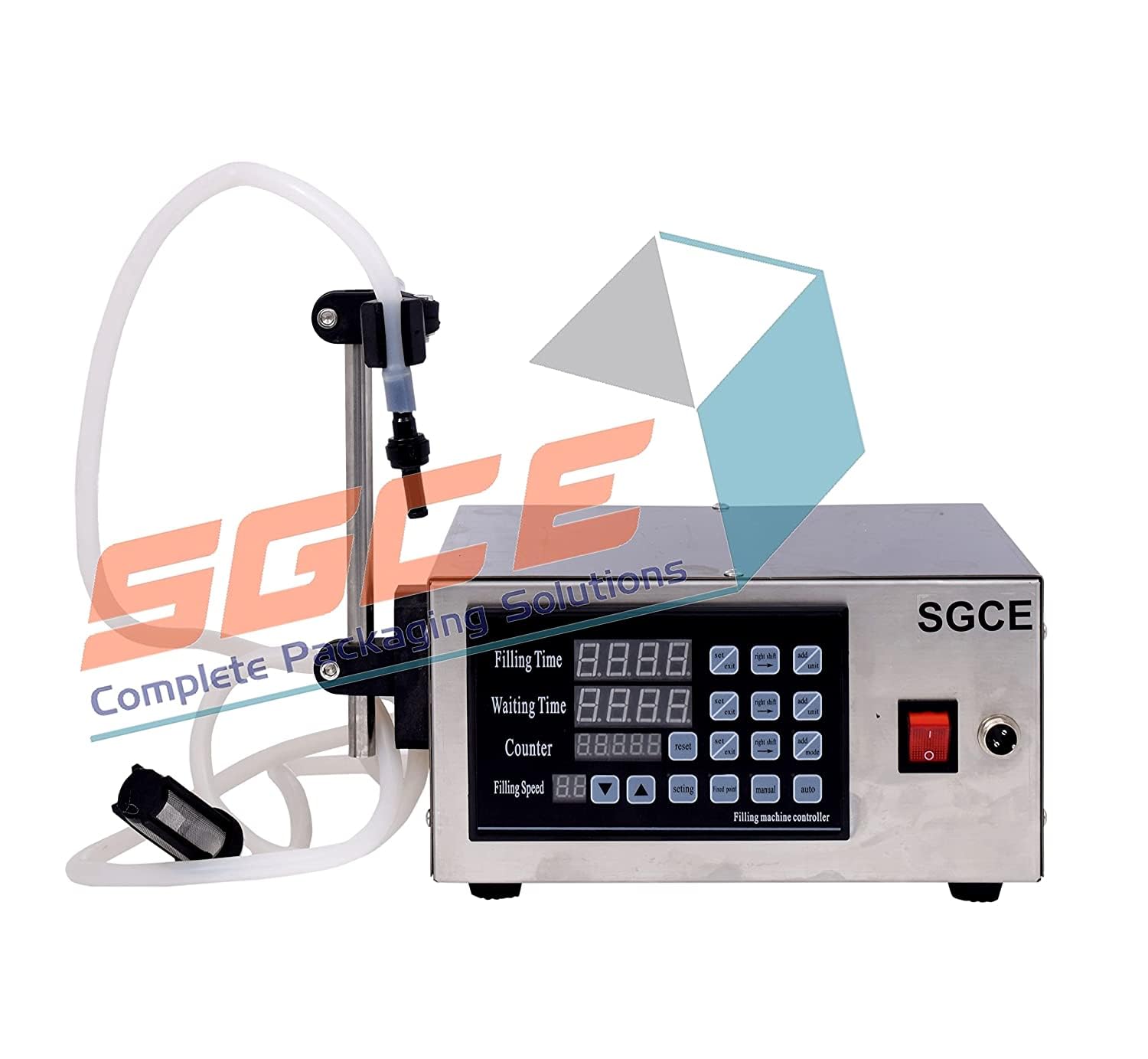 LT-130 Single Head Electric Liquid Filling Machine | Table-top Manual and Automatic Control Heavy Duty Model | For Oil, Milk, Beverage, Water, Juice, Essential Oil | Filling Range: 5ml-2000ml