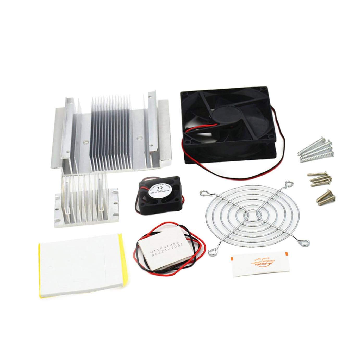 SHINEOFI 60w Enfriador de Módulos Peltier Termoeléctrico de Sistema de Refrigeración por Agua y Ventilador Kit de Sistema de Enfriamiento para Aplicaciones de Refrigeración