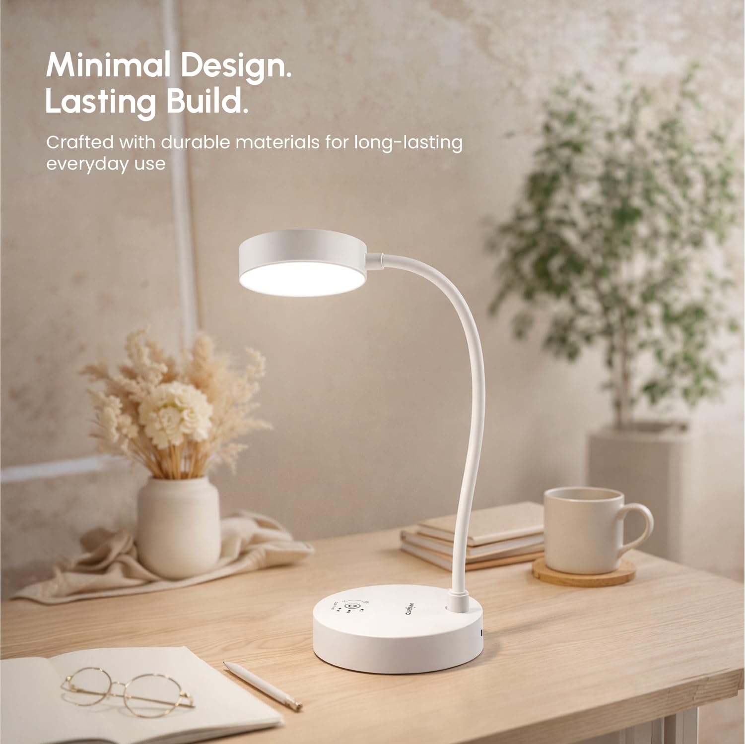 Wipro Jade Table Lamp - Rechargeable LED Desk Light -8