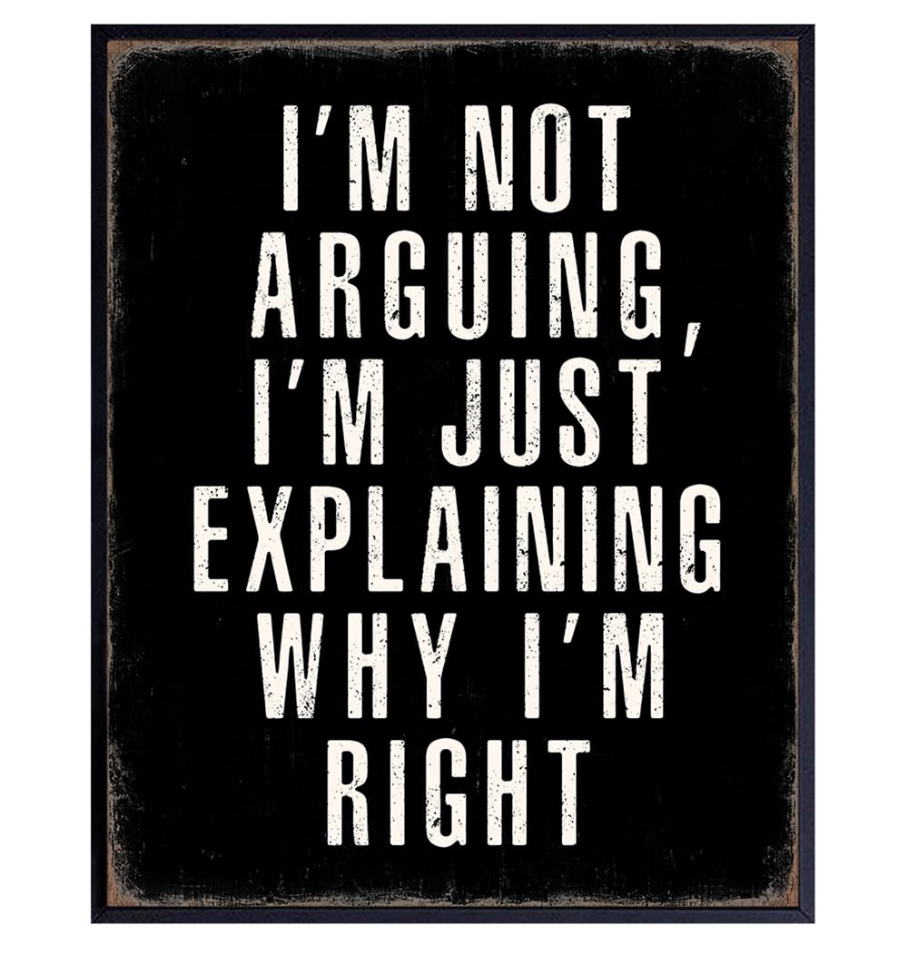 Office funny Quotes Wall Decor - Sarcastic Sayings Wall Decor for Men - Workplace funny Sayings - Man cave Sign - Silly Office Picture - Work Photo -