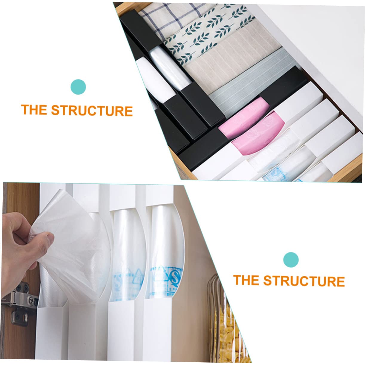 MAGICLULU 6stücke Müllbeutelspender Aus Kunststoff Praktische Aufbewahrungsbox Für Küchenabfälle Organizer Für Müllbeutel Für Küche Bad Und Mehr