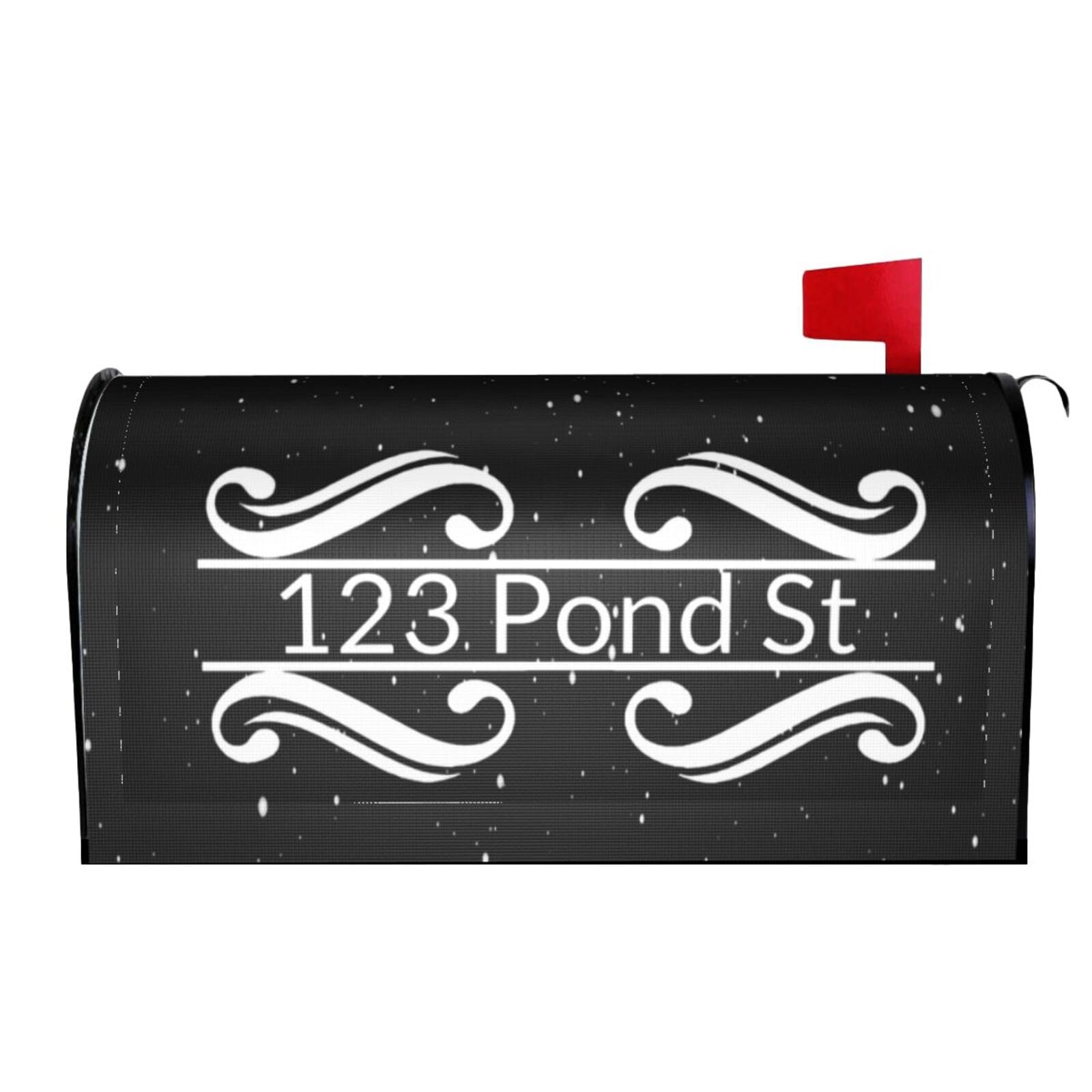 Personalize Magnetic Post Box Cover Wraps-Cover Custom Address?Design for Home Garden Yard Outdoor Standard Size 21x18 in