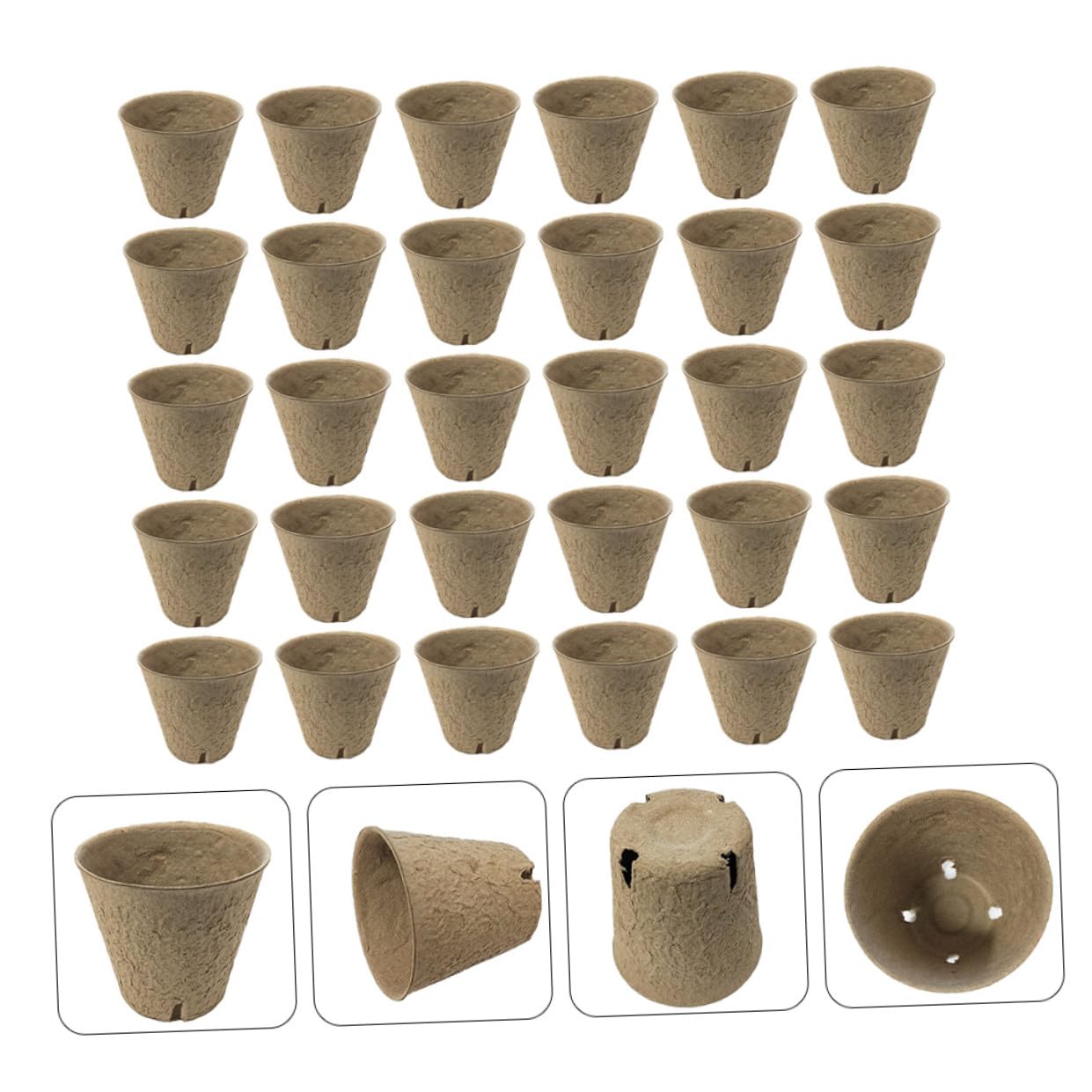 Happyyami 100pezzi Tazza Per Coltivazione Degradabile e Sicura Per Vivaio Adatta Per Piante e Trapianto Resistente e Pratico