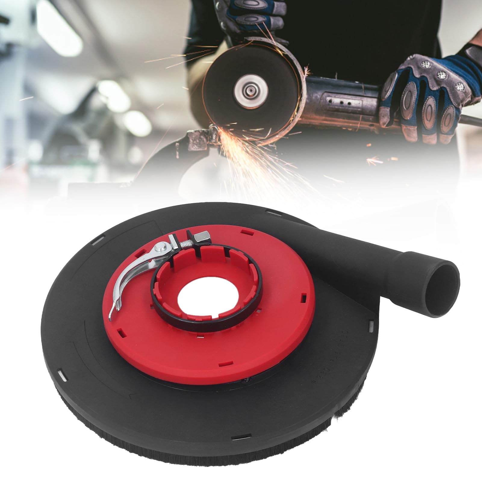 9 Inch Angle Grinder Dust Shroud Surface Grinding Dust Shroud For Angle Grinder Red Black 230mm - View #7