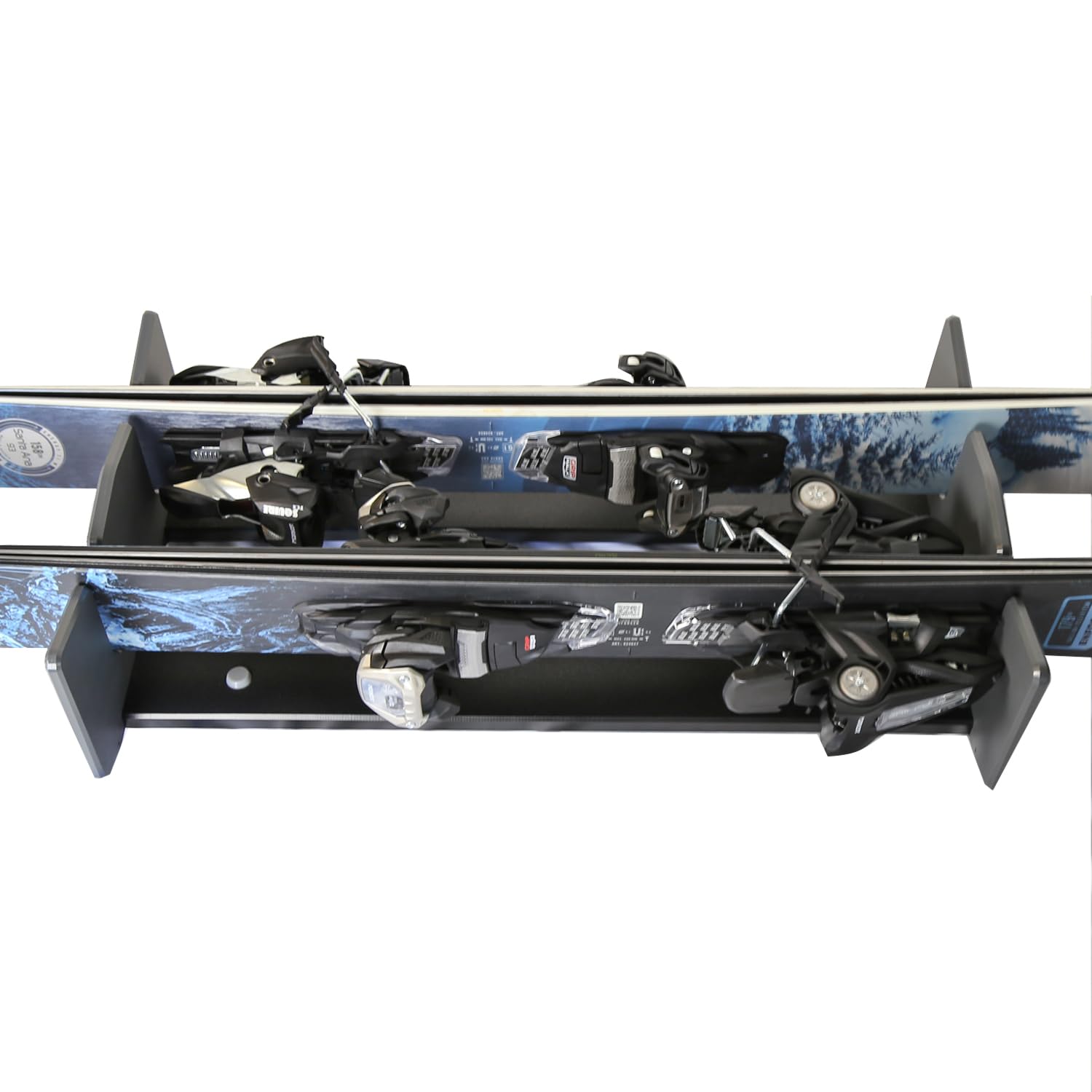TRAPSKI Lowpro Series - Insertos de Soporte Esquis y Snowboard para Caja de Carga en el Techo, Plástico HDPE de Grado Marino, Correa Premium Incluida, Fabricado en los Estados Unidos (LOWPRO2-S)