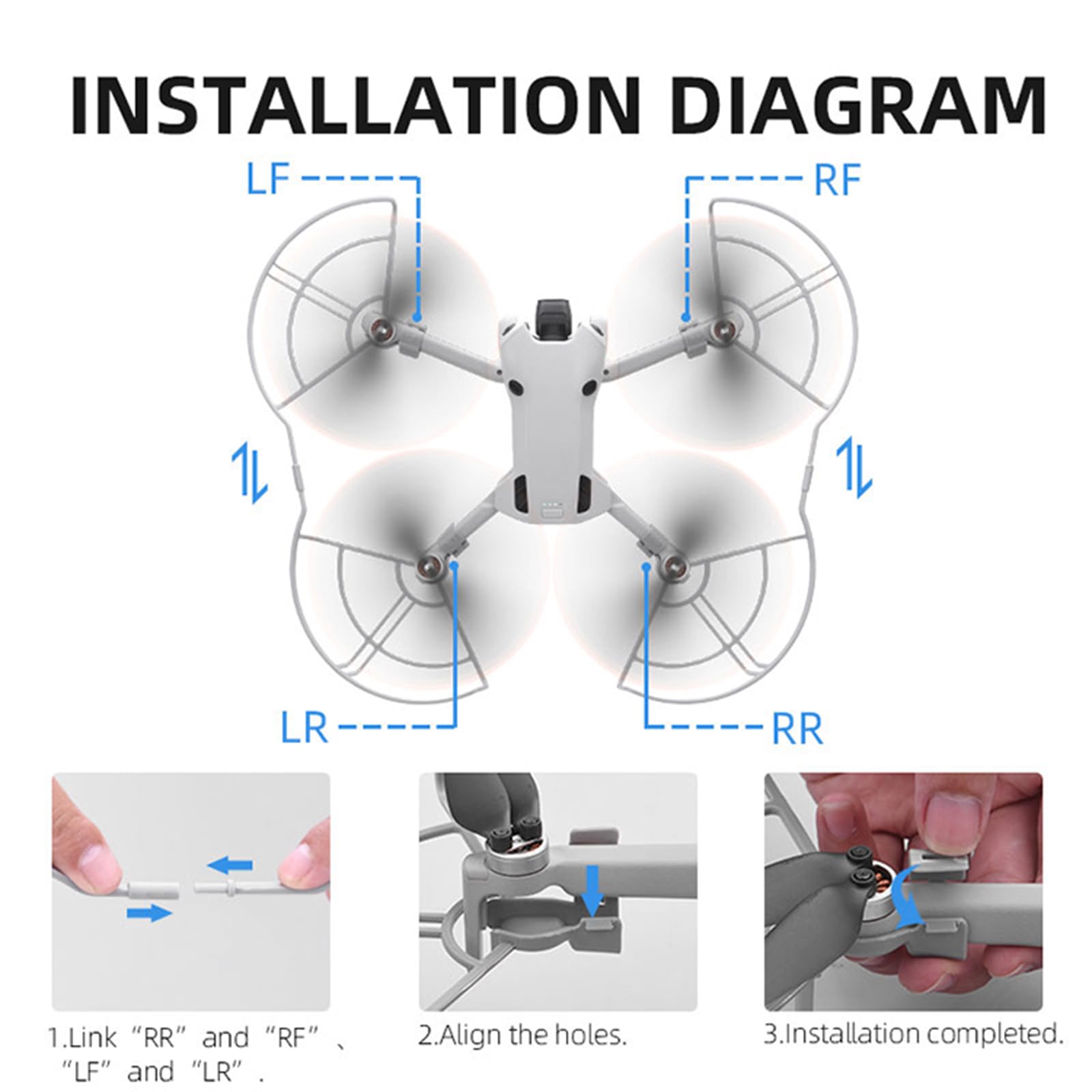 Okrąg osłony śmigła do DJI MINI 4 Pro Drone Propellers antykolizyjny zderzak ostrze osłona ochronna osłona