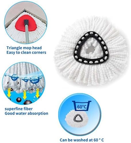 Miniatura 4 de Paquete de 12 cabezales de repuesto para trapeador compatibles con O Cedar EasyWring Spin Mop  Recambios de trapeador 100% microfibra, limpieza