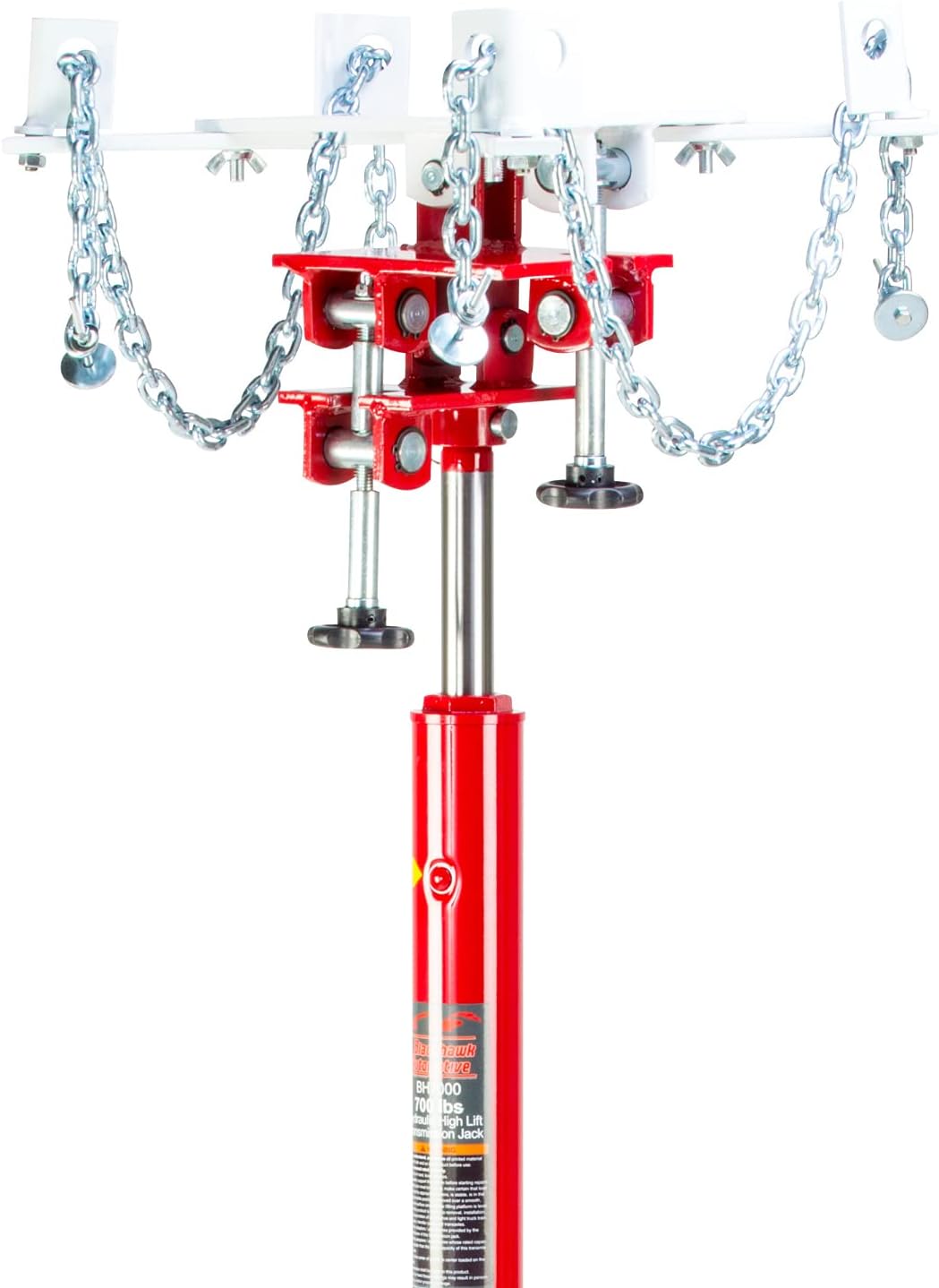 Blackhawk Telescopic Transmission Jack - Heavy Duty Hydraulic Hi-Lift Floor Jack from 58 to 76 inches with 700 Lbs (Pound) Capacity for Garage Shop