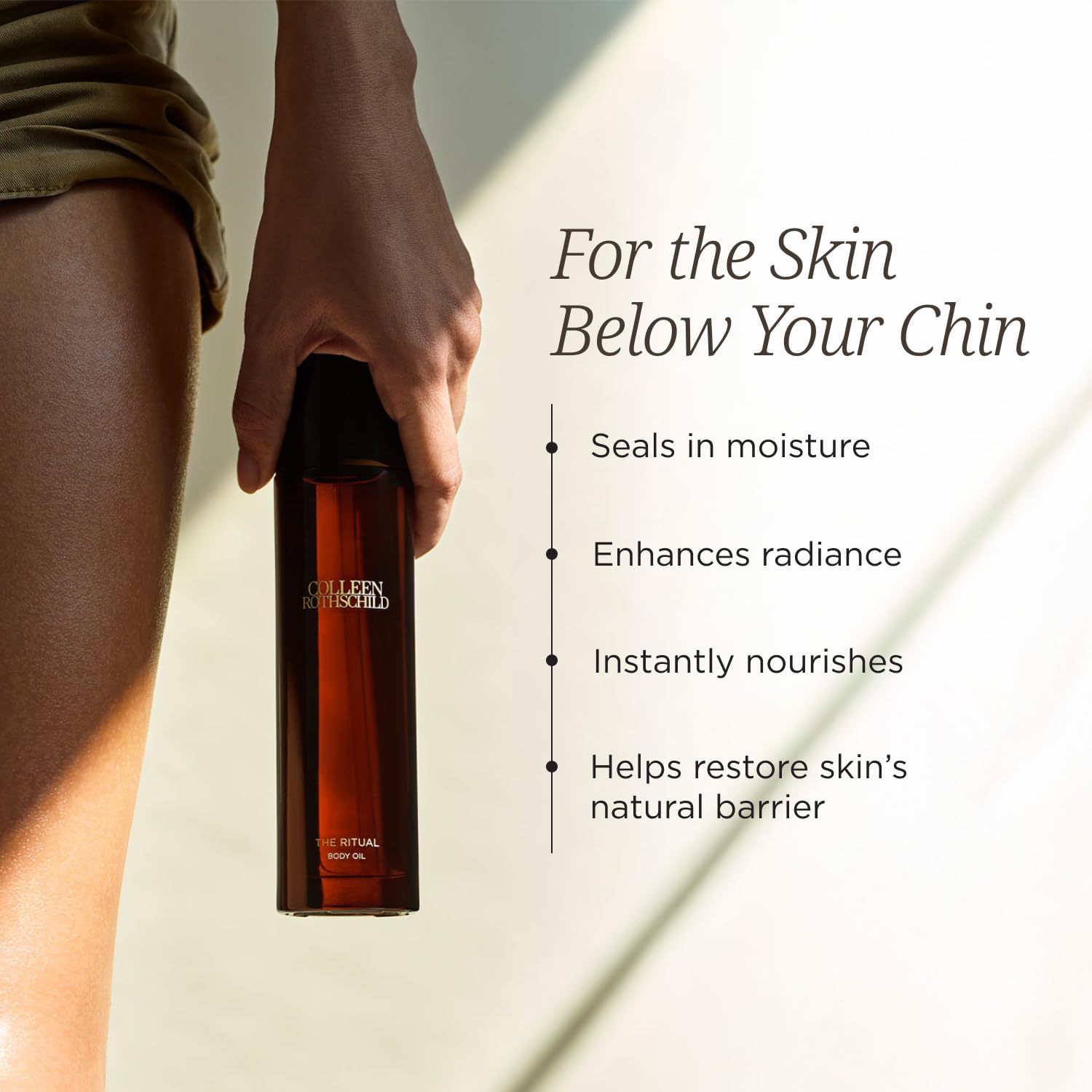 Colleen Rothschild THE RITUAL Body Oil with Safflower & Baobab - Fast-Absorbing and Lightly Aromatic Luxury Oil for Glowing, Soft Skin