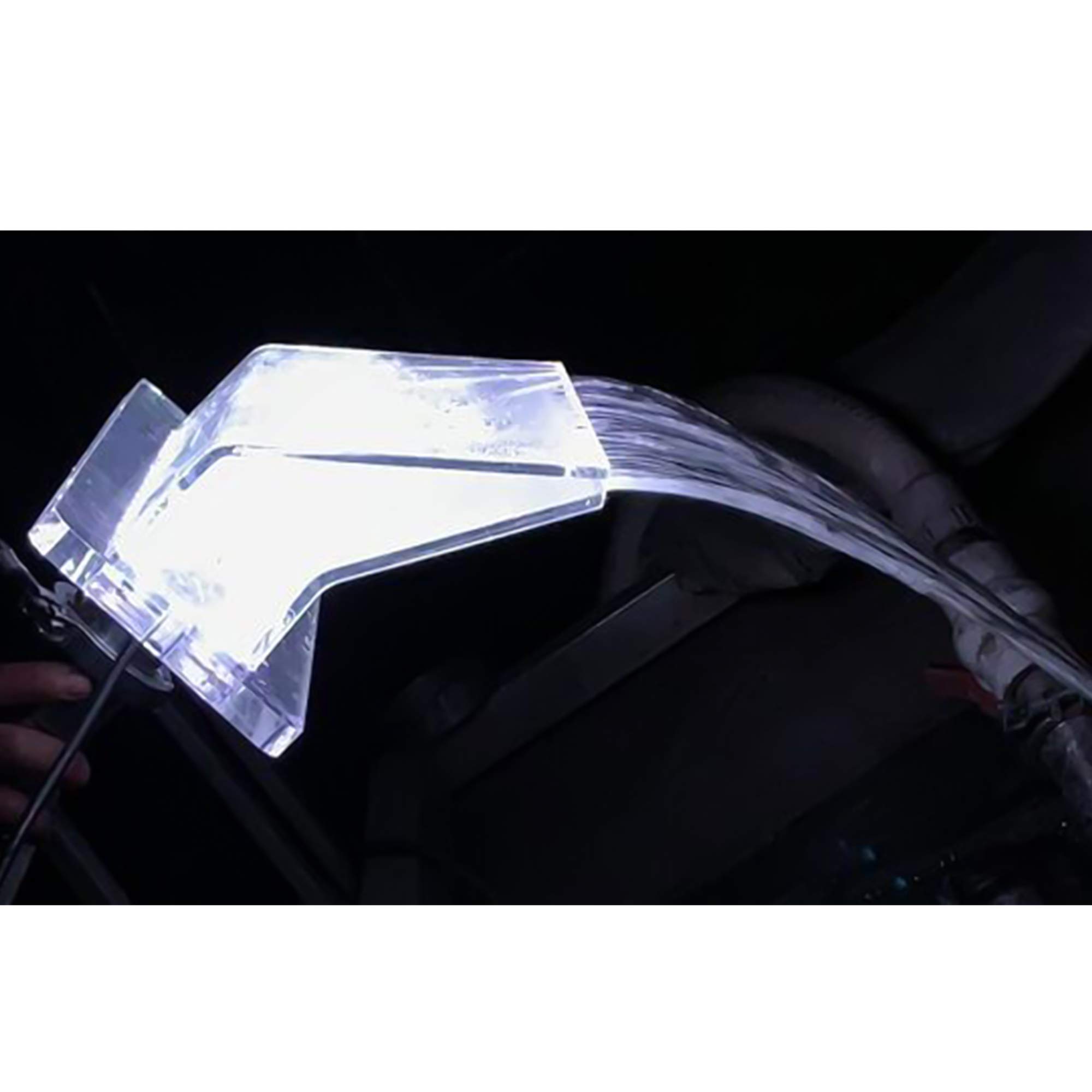 Fuente de Cascada Colorida, Fuente de Piscina acrílica LED con Control Remoto, Fuentes de Piscina para Piscinas sobre el Suelo, CE/FCC (#6 300 mm)