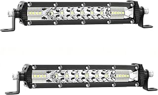 7 Inch LED Light Bar Single Row Spot Flood Combo Fog Driving Work Lighting Roof Bumper Lamp Offroad Bars for Truck SUV ATV UTV 2Pcs
