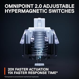 SteelSeries Apex Pro HyperMagnetic Gaming Keyboard — Adjustable Actuation — OLED Screen — RGB – USB Passthrough​