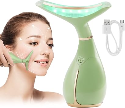 Red Light Facial Massager, Skin Care Tools for Face and Neck Beauty Device, Electric Facial Massage Tool with Heating and 3 Massage Modes
