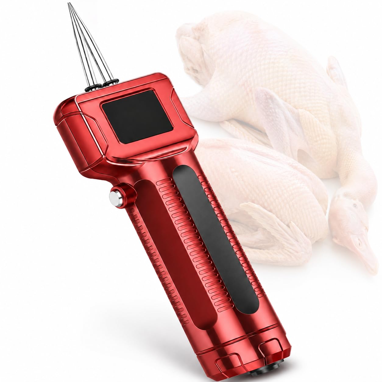 AMQYDT Electric Quick Poultry Plucking Machine, Handheld Chicken Plucker with 304 Stainless Steel Cone Head, 70W Pure Copper Motor and 4700/min Speed for Chicken, Duck, Goose and Turkey