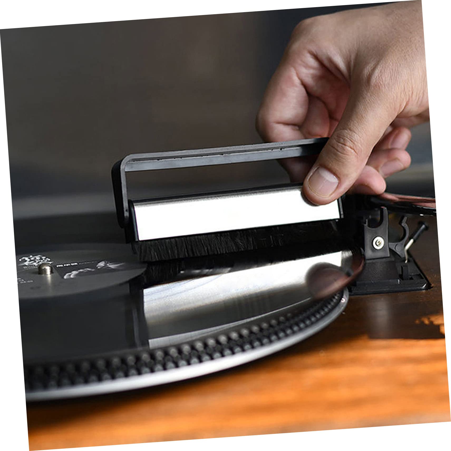 Angoily Durable Anti-Static Vinyl Record Brush Cleaner Bristles for Record Maintenance and Turntable Cleaning Accessories