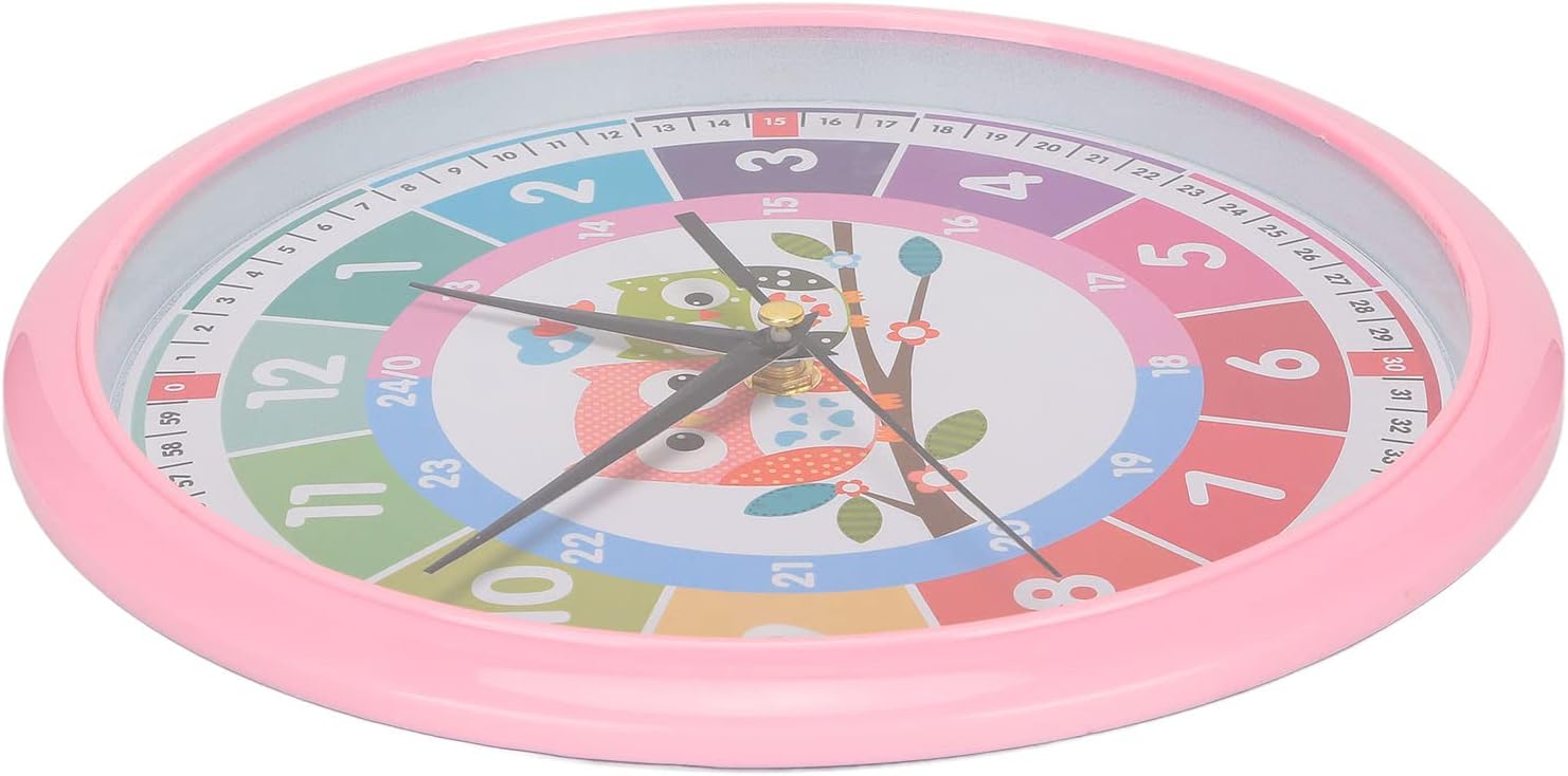 Milltrip Children Hanging Clock, Plastic Cartoon Colorful Wall Clock