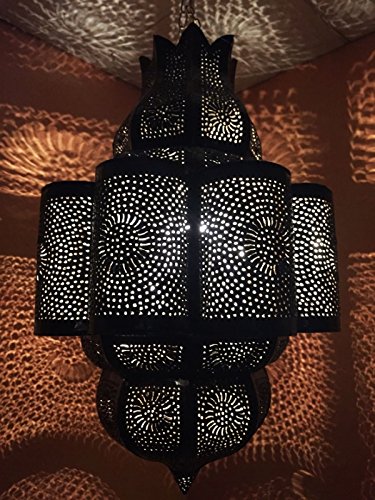 Orientalische Lampe Pendelleuchte Rostfarben Harun E27 Lampenfassung | Marokkanische Design Hängeleuchte Leuchte aus… – Bild 3