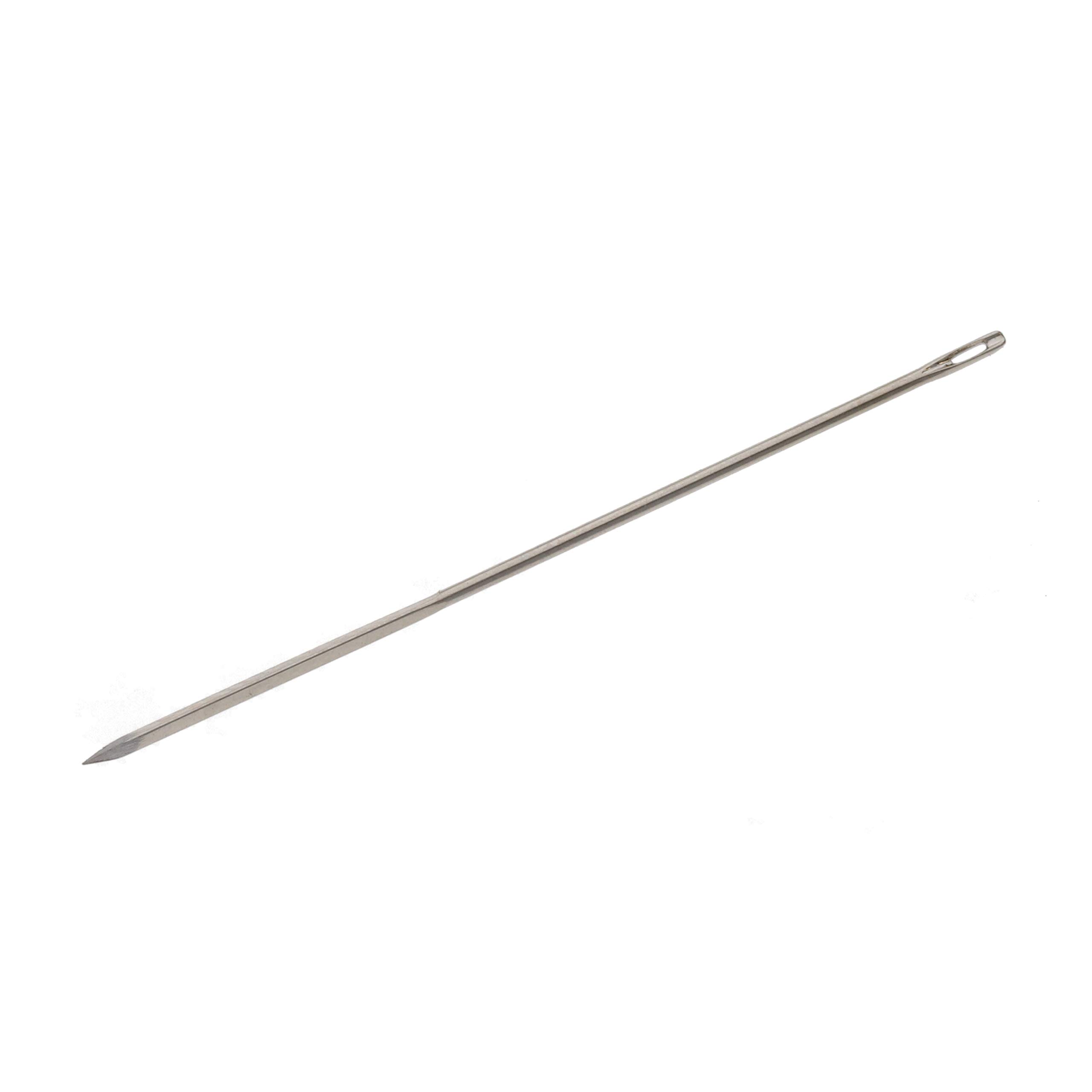 Igły do rękawiczek John James, rozmiar #9, 34 mm długości i 0,61 mm średnicy, opakowanie 25 sztuk, trójkątny punkt, idealne do przechodzenia przez twardsze materiały, takie jak skóra, zamsz, winyl i miękkie tworzywa sztuczne