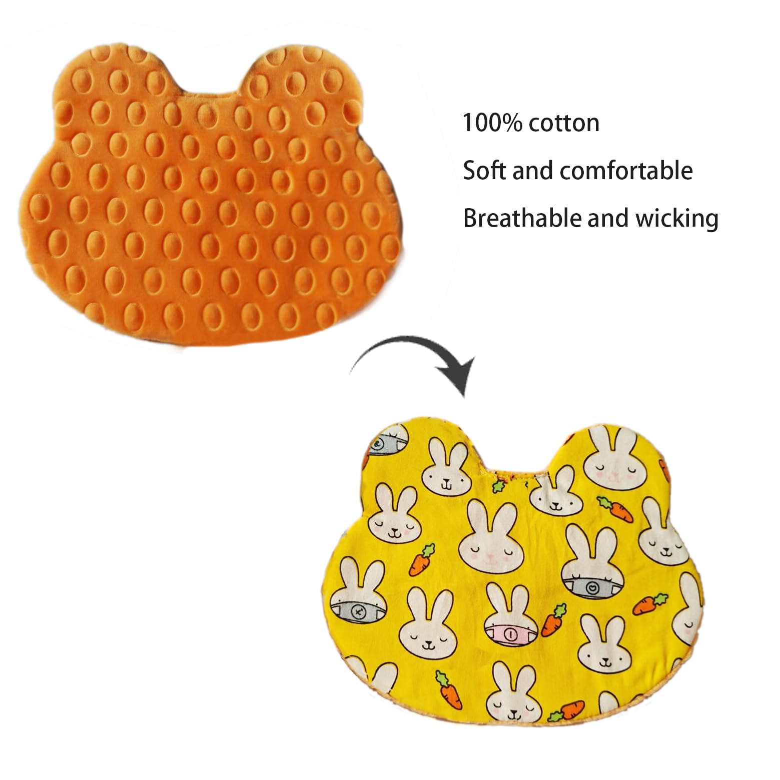 GZFQJJ 3 Pack Scent Bonding ?NICU? for Infants and Preemies,Comfort Scent Piece for Babies Separated from Caregivers – Helps with NICU Separation Anxiety (Orange)