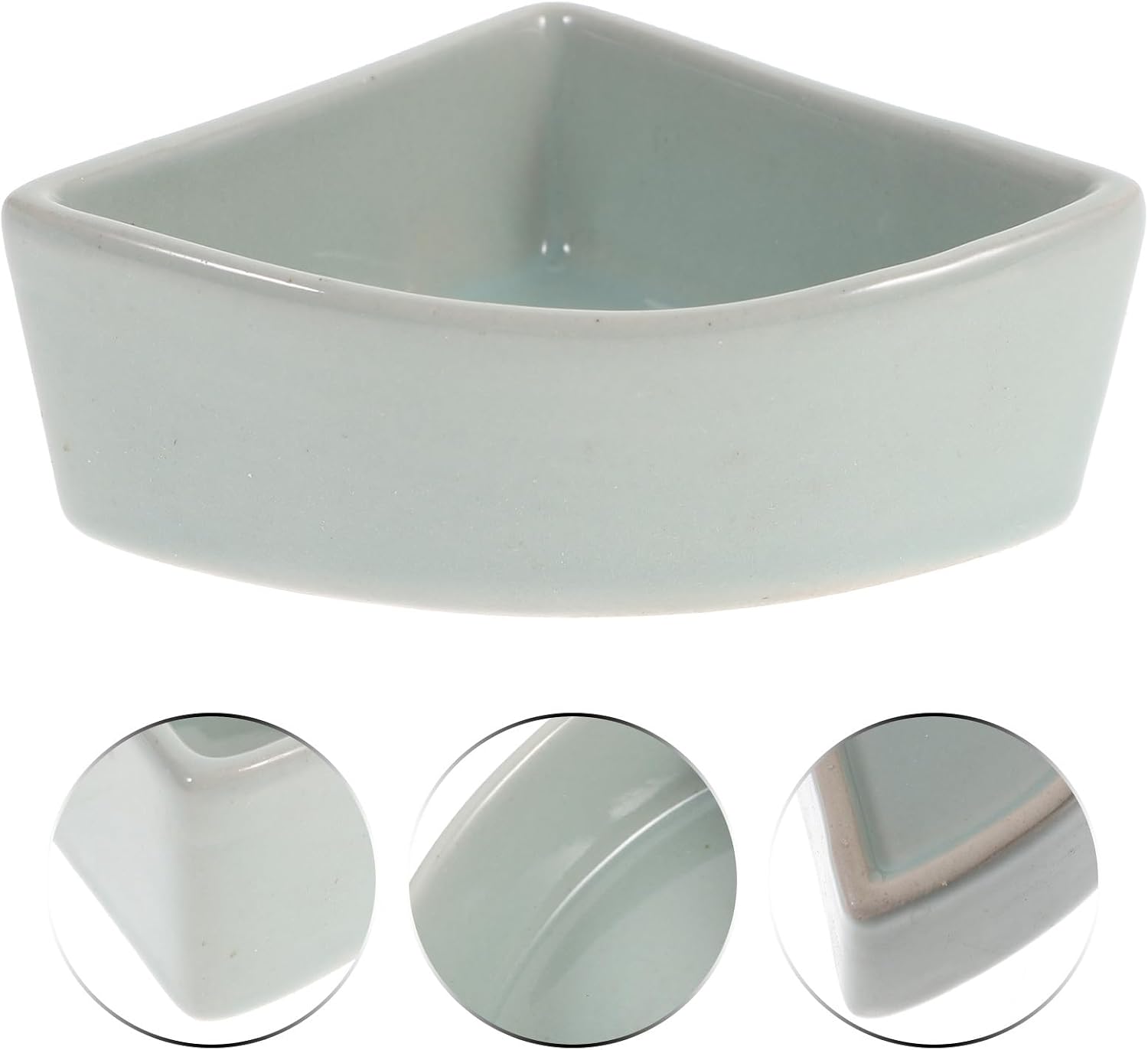 iplusmile Hamster Feeding Basin Ceramic Hamster Food Bowl for Small Pets Anti-Turning Food Feeder for Guinea Pig Hedgehog and Bears 3.93 X 3.93 X 1.37 in Easy to Clean