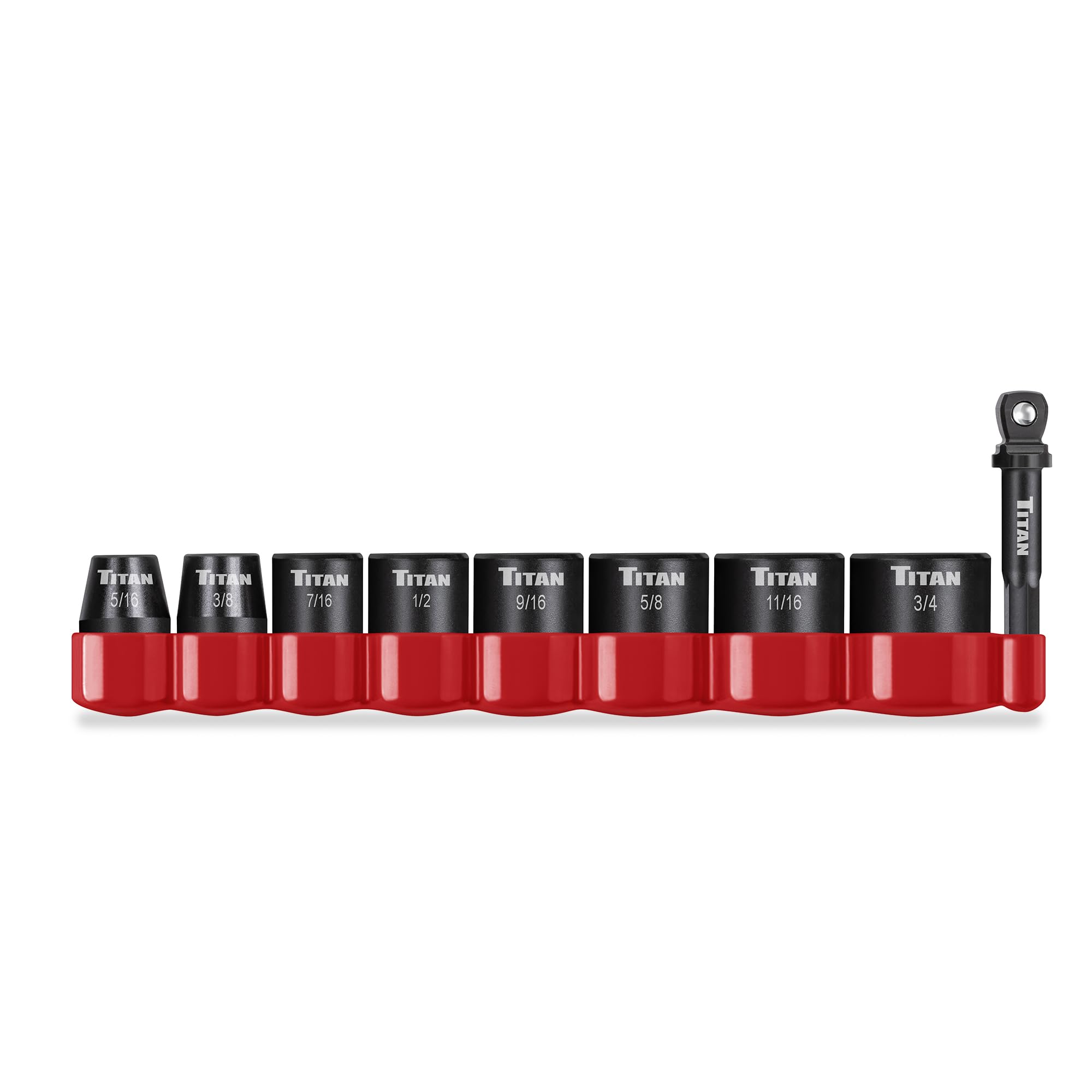 Titan - 9 Pc. 3/8 Drive SAE Impact Socket Set (48001)