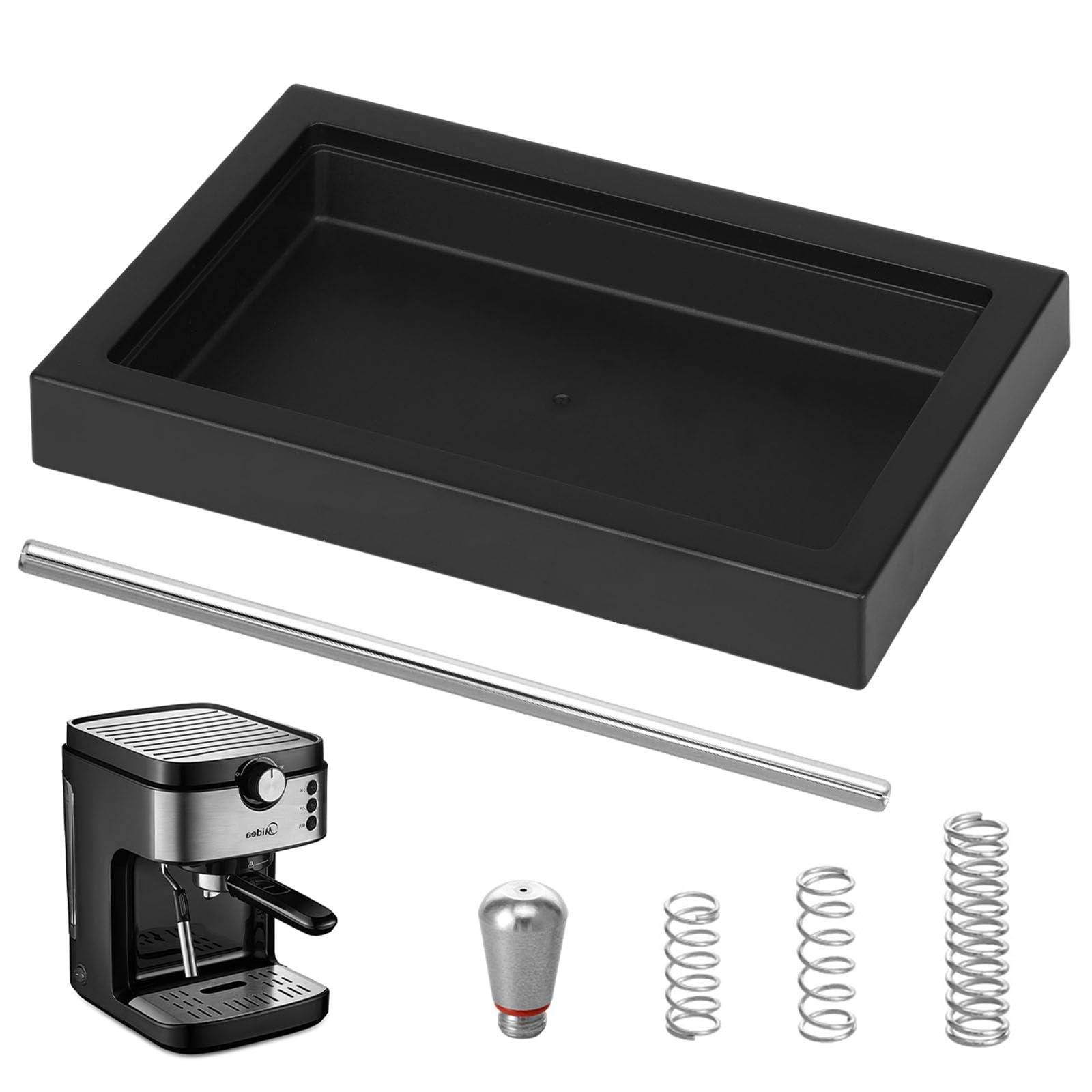 Photo 1 of Low Profile Thin Drip Tray and One Single Hole Steam Tip 6 Bar 9 Bar 12 Bar OPV Spring Modification Kit with Long Stainless Steel Tube, Compatible with Pro Gaggia Classic Espresso Coffee Machine