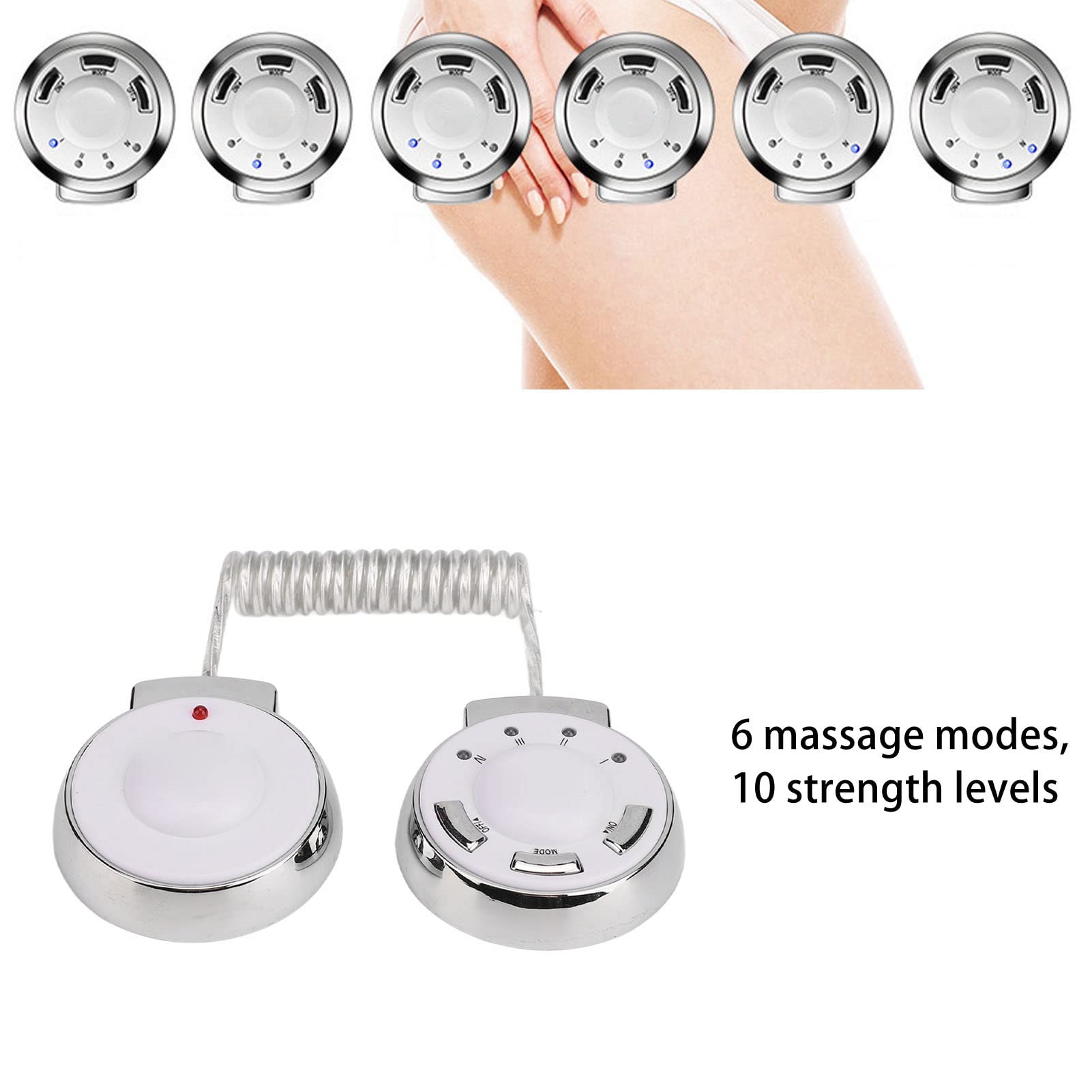 Elettrostimolatore Muscolare, Massaggiatore Elettrico Multifunzione per Addominali, Addome Braccio Gambe Waist Glutei Massaggi-Attrezzi, Portable Beauty Liposuction Equipment Massaggiatore Silenzioso