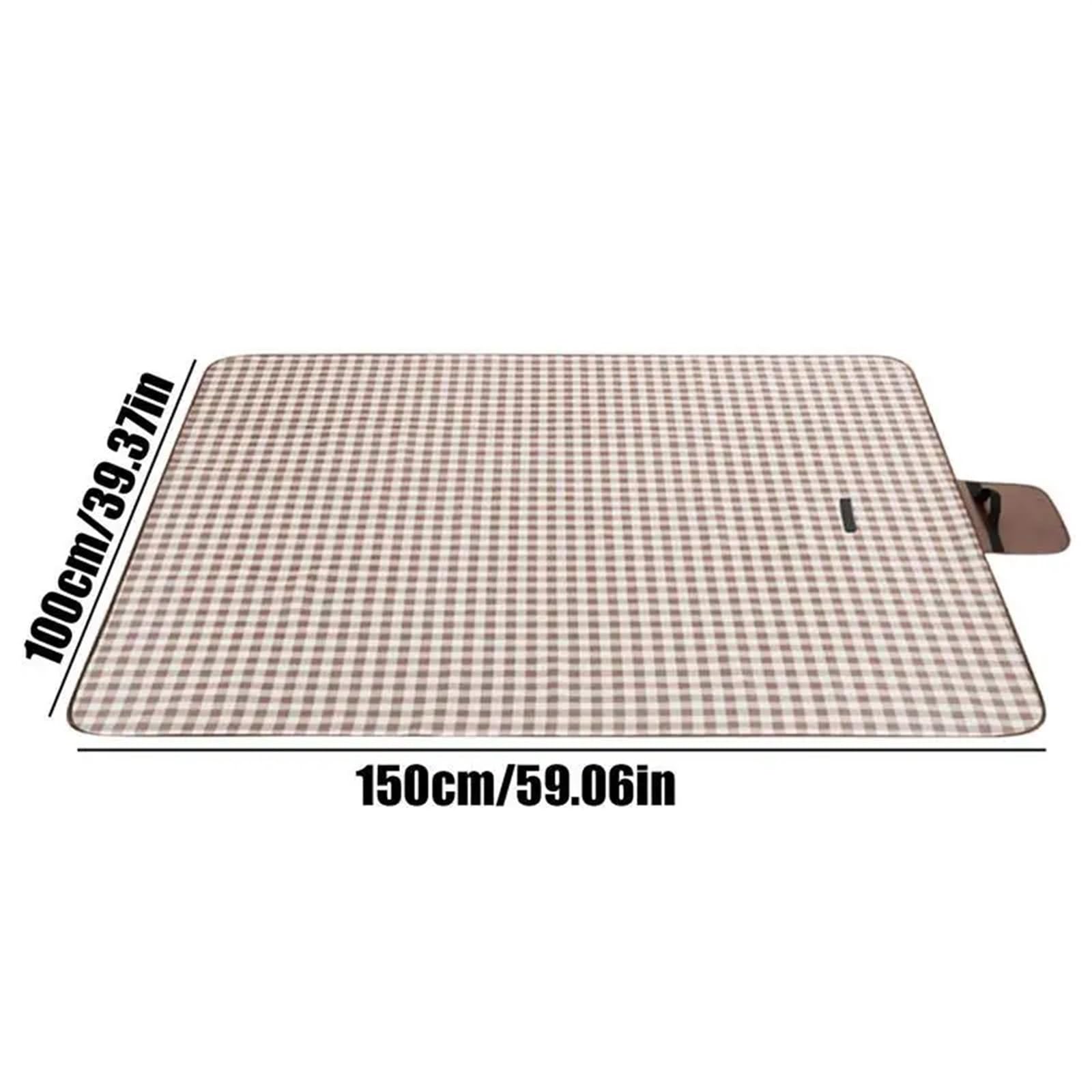 Coperta da Picnic Impermeabile Tappetino da campeggio pieghevole portatile for picnic all'aperto impermeabile per picnic campeggio spiaggia esterno(1x1.5m)
