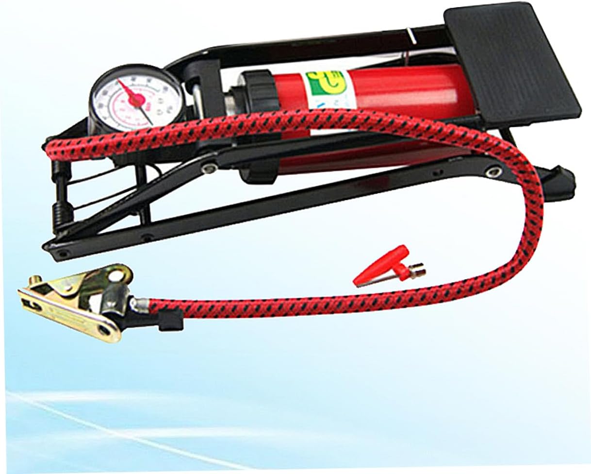 SUPVOX Inflator Portable Foot Pump for Bikes Cars Tire Floor Pump Pressure Gauge Multi-Functional Valves