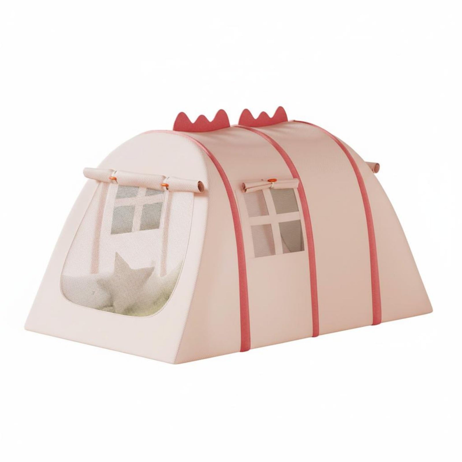 Tenda Gioco Bambini Casetta Oxford Dino Spaziosa Pieghevole Semplice da Aprire Materiale Sicuro Adatta Bambini Stanza All’aperto, Rosa, size to 6