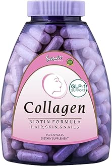 Sanar Naturals Collagen Pills with Biotin, Vitamin C - Supports Healthy Hair, Skin and Nails - Boost Hair Growth & Strong Nails - Collagen Biotin Supplement, 150 Capsules